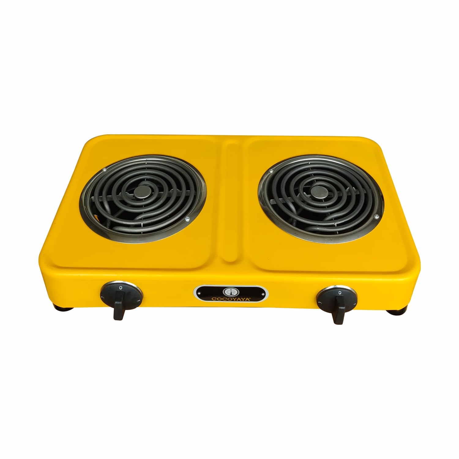 COCOYAYA Double Hot Plate Starter Charcoal Starter (Radiant, Electronic Hookah Coal Burner) - 2000 Watt Yellow