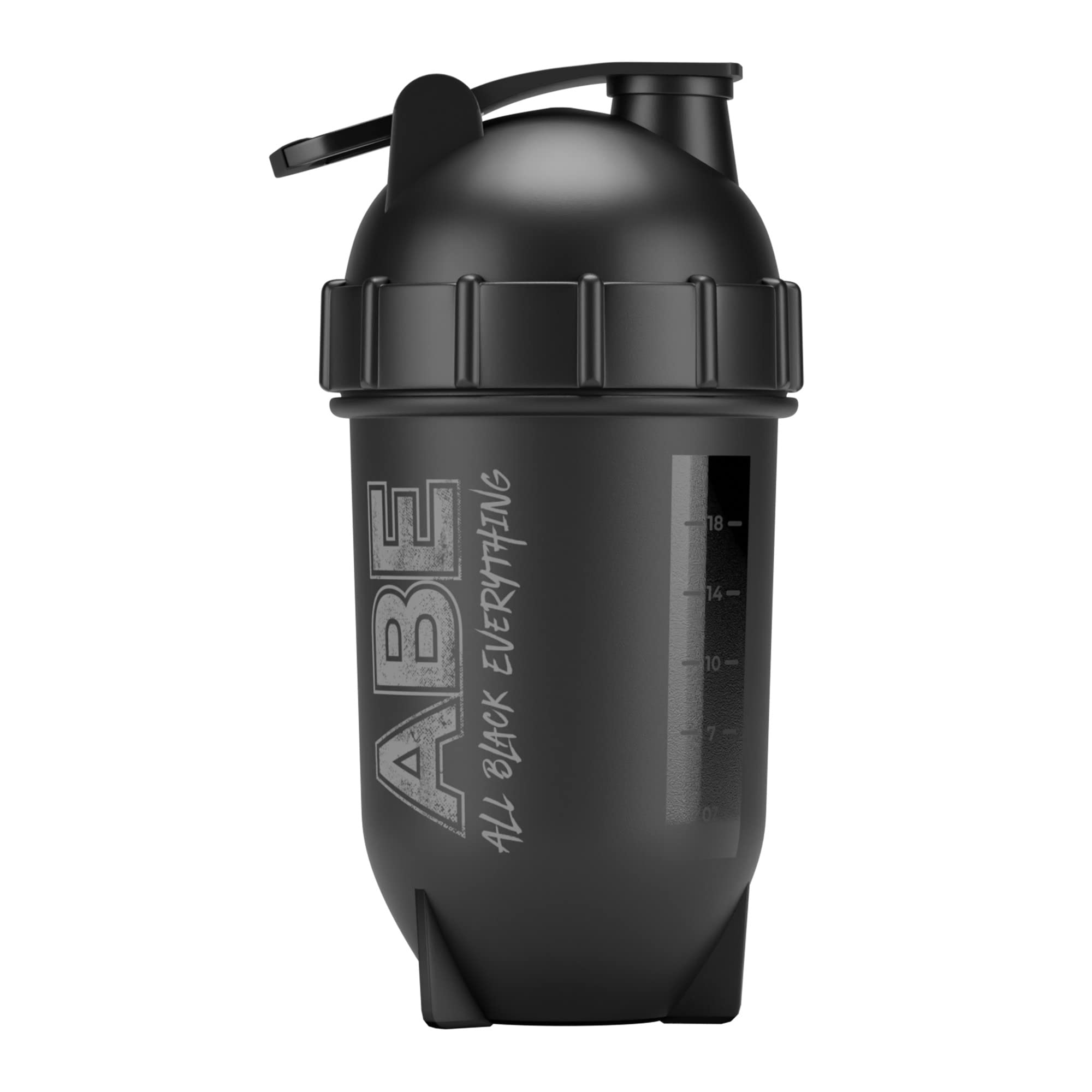 Applied Nutrition ABE Bullet Shaker - All Black Everything Protein Shaker Bottle 500ml, Capsule Shaker Easy to Clean, BPA Free (Black)