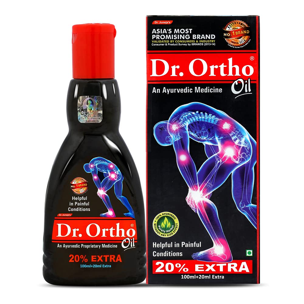 Dr.Ortho Ayurvedic Pain Relief Oil - 100ml+20ml Extra (Pack Of 1)