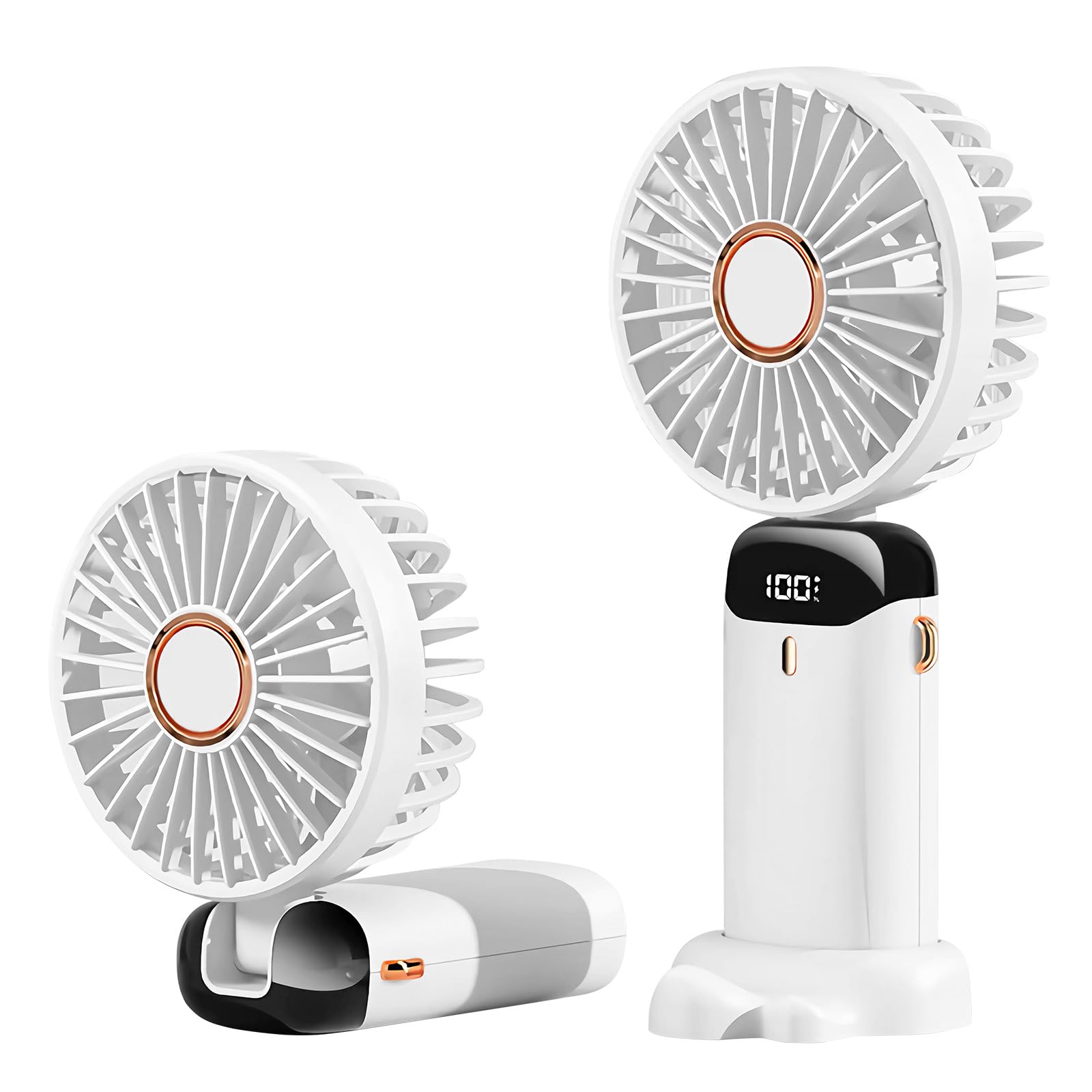 TrimitMini Handheld Fan Battery Operated Small Personal Portable Fan Speed Adjustable USB Rechargeable Fan Cute Design Powerful for Stylish Kids Girls Women Men Indoor Outdoor Travelling