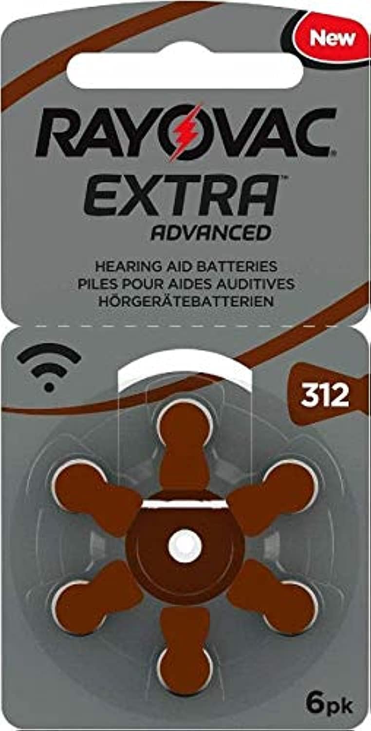 Rayovac Extra Advanced Hearing Aid Batteries (312)