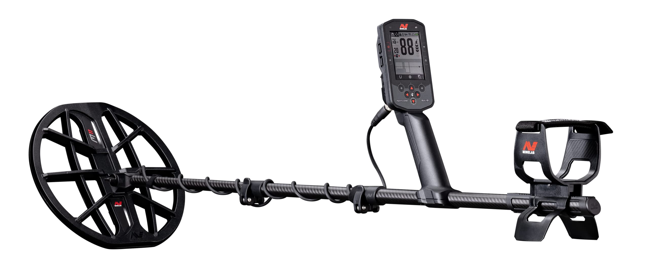 MINELABMANTICORE High-Power Multi-IQ+ Waterproof Metal Detector for Adults with Advanced Target ID (11" Double-D Coil Included)