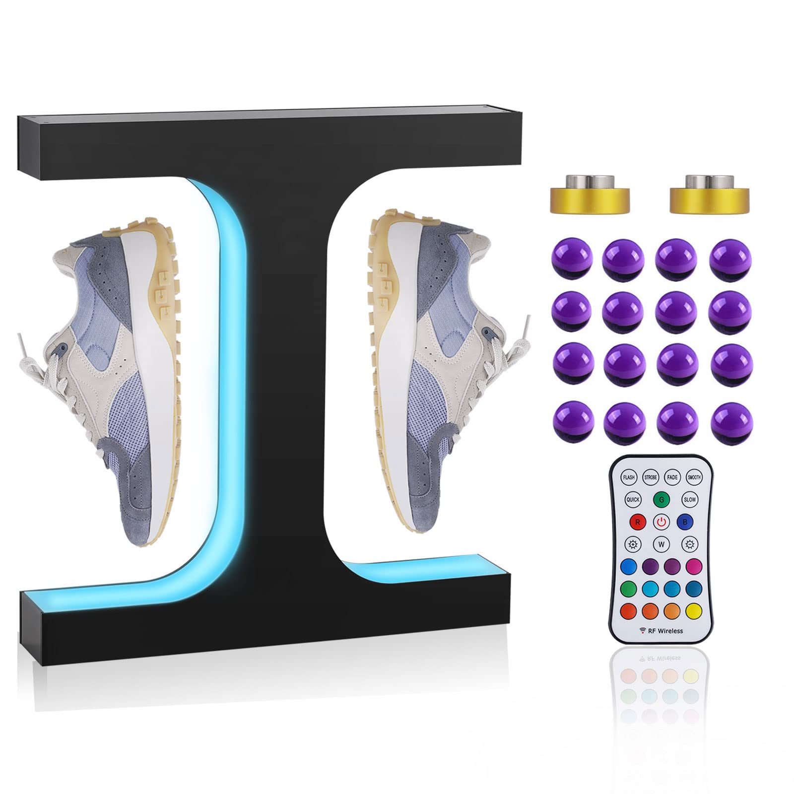 Levitating Shoe Display Stand, LED Floating Shoe Display, for Shoe Weight <550g Magnetic Levitating Sneaker Stand for Shoes Collectors Advertising Exhibition Shoe