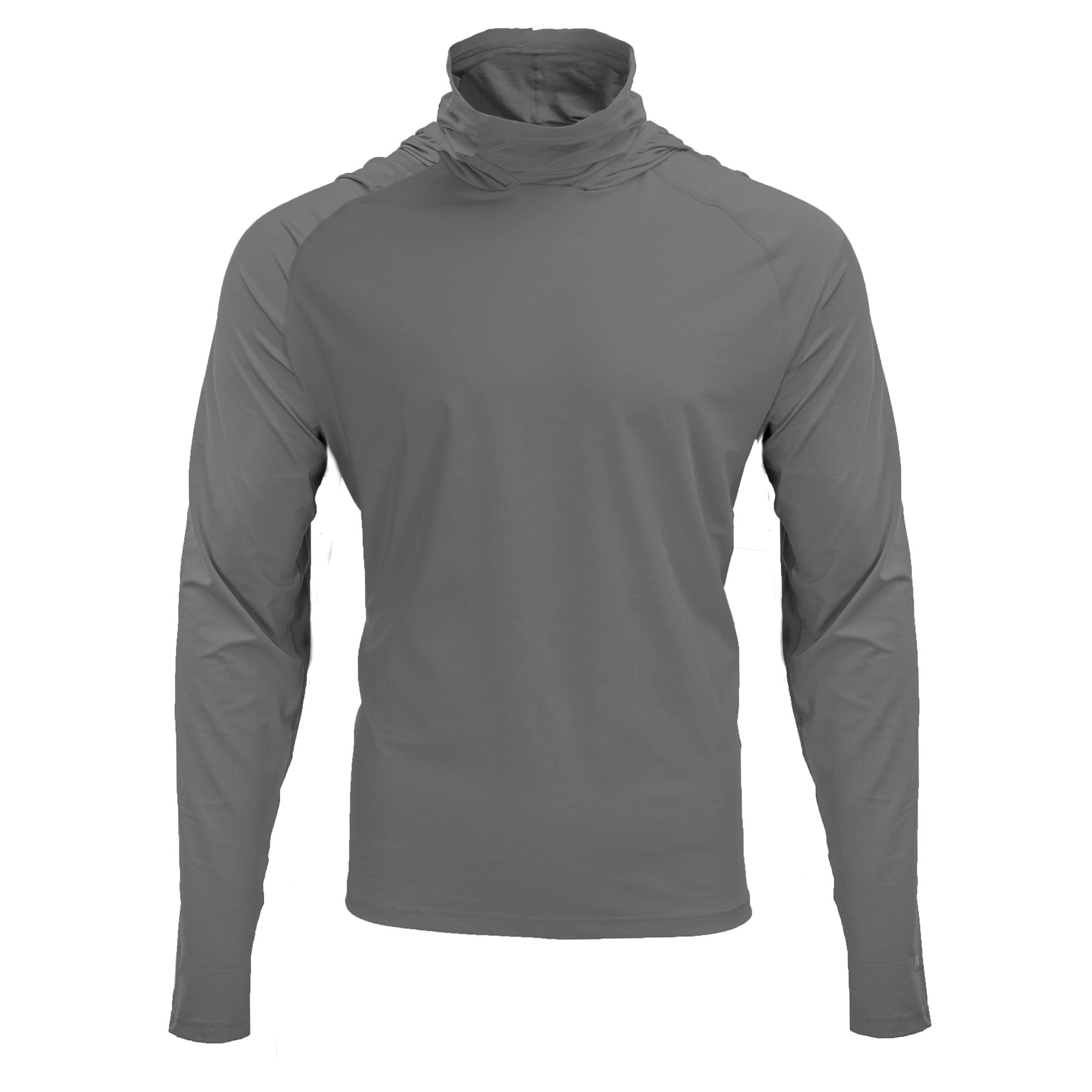 FieldsheerMen's Cooling Hoodie, Long Sleeve Quick Dry Lightweight Hooded Shirt, Dark Grey, XXL