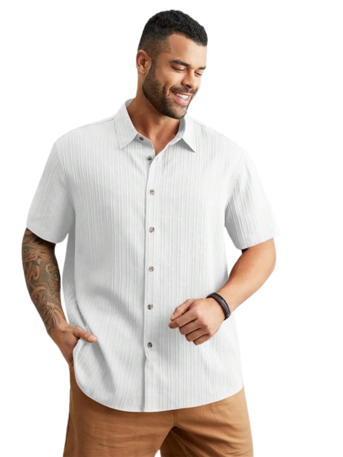 GRECIILOOKSMen's Solid Regular Fit Shirt