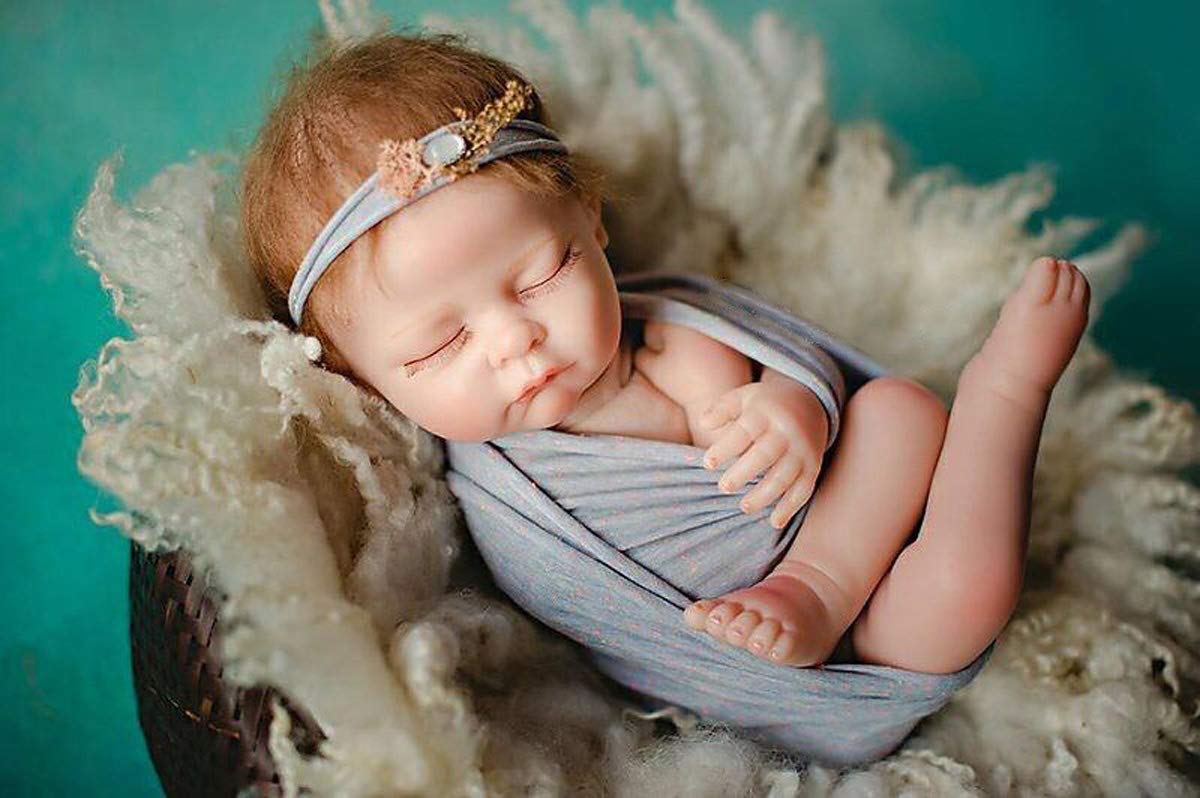 TERABITHIA 52cm Realistic Naked Photography Training Reborn Baby Doll Props Posing Posture Training Weighted Cloth Body Newborn Dolls, 20 inch