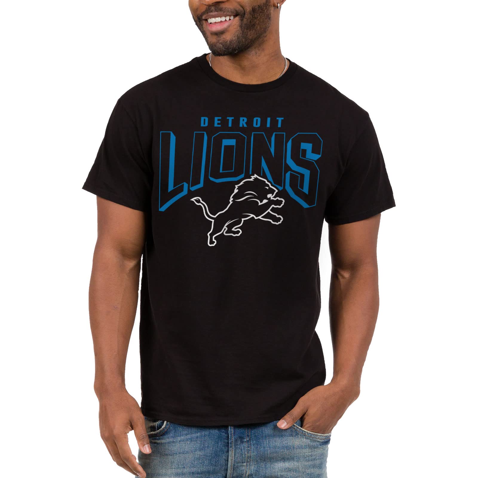 Junk Food Clothing x NFL - Detroit Lions - Bold Logo Unisex Adult Fan T-Shirt