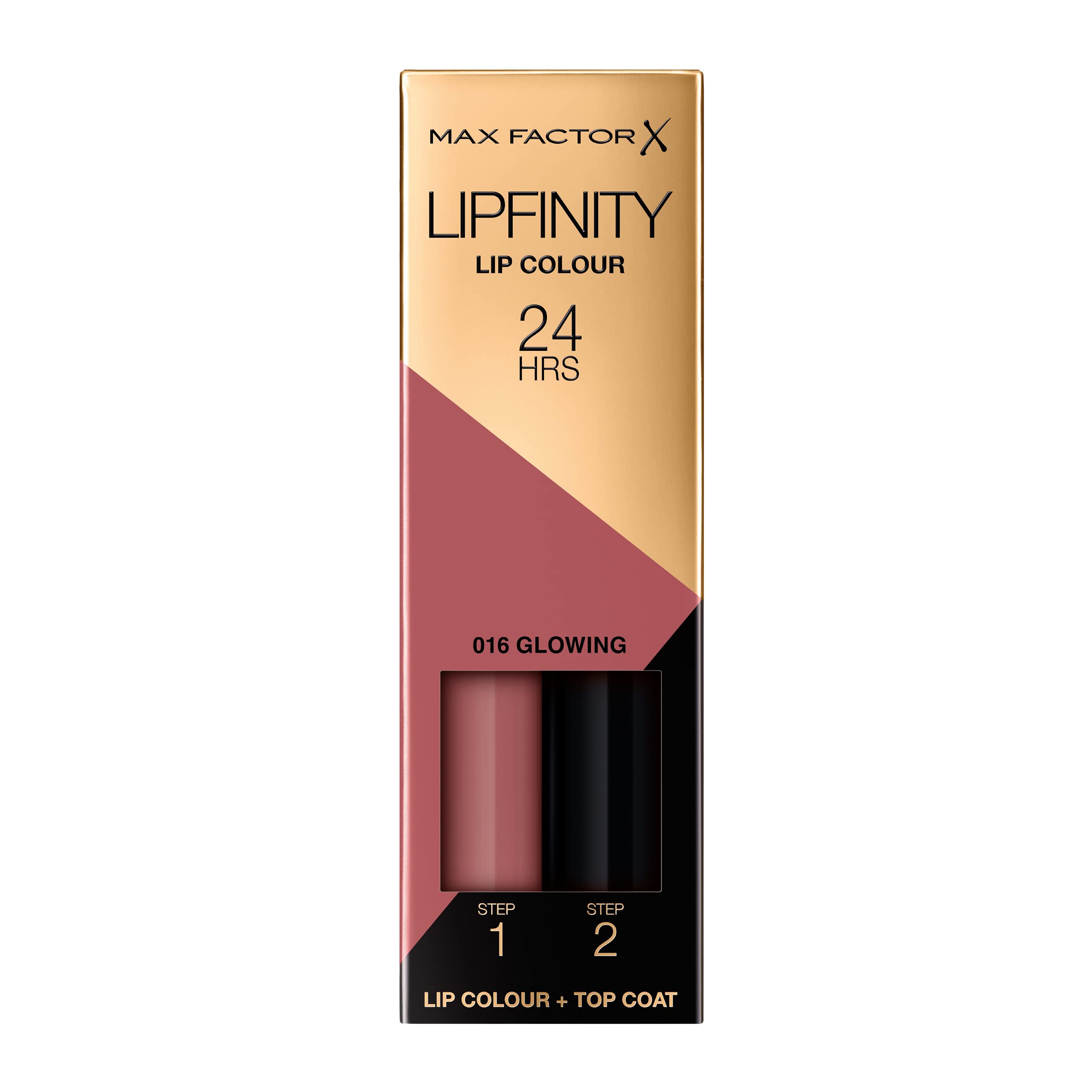 Max FactorLipfinity Long-Lasting Two Step Lipstick - 016 Glowing Pink, 4.2g