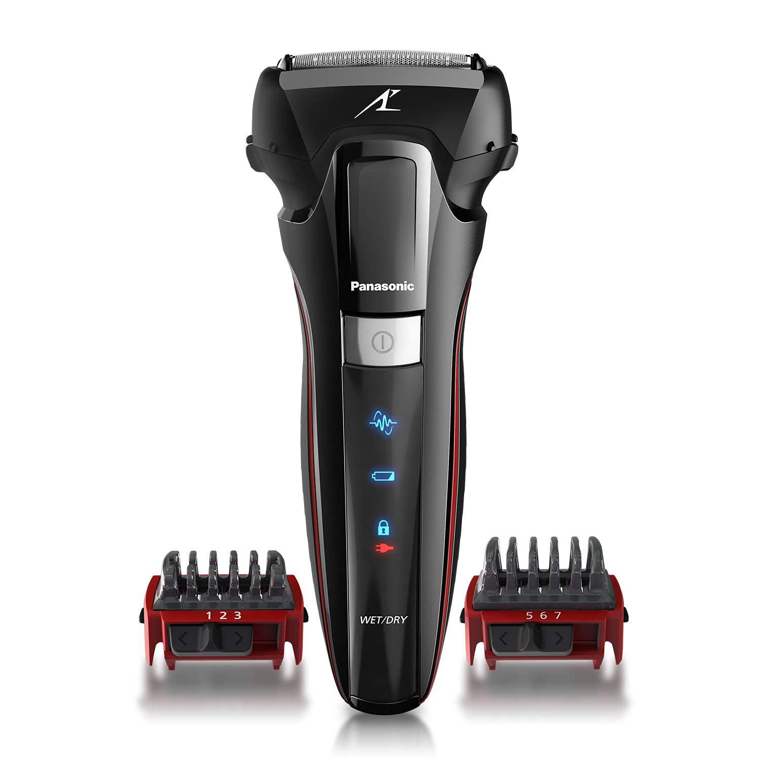 PanasonicHybrid Wet Dry Shaver, Trimmer & Detailer with Two Adjustable Trim Attachments, Pop-up Precision Detail Trimmer & Shave Sensor Technology, Cordless Razor for Men, ES-LL41-K, Black