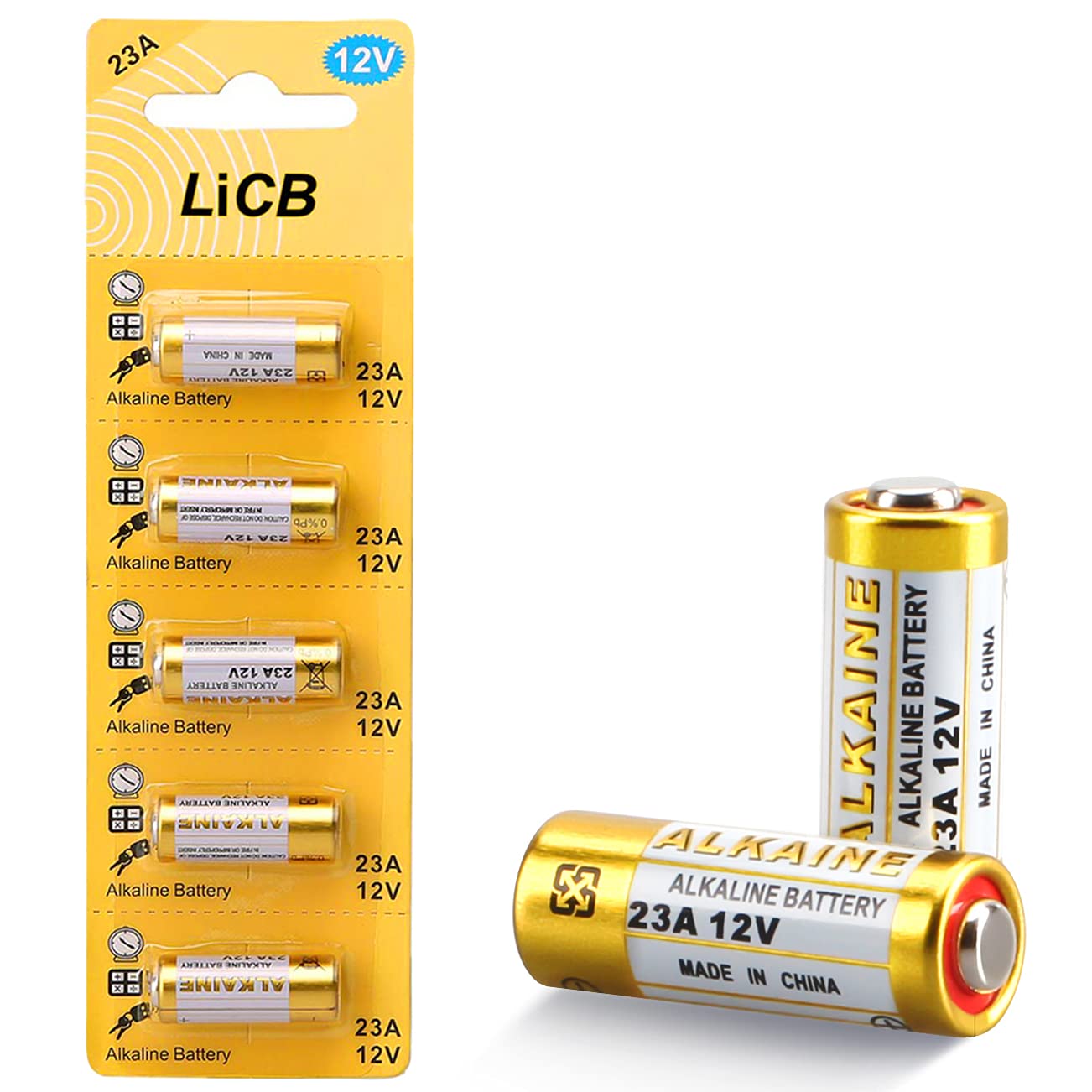 LiCB 23A A23 12V Alkaline Battery (5PCS)