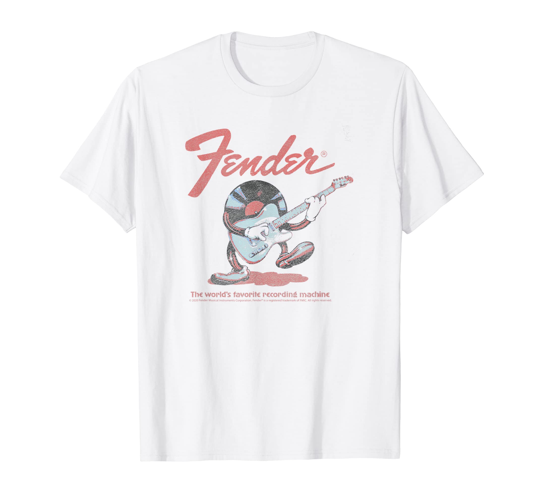 Fender Record Playing Guitar Centered T-Shirt