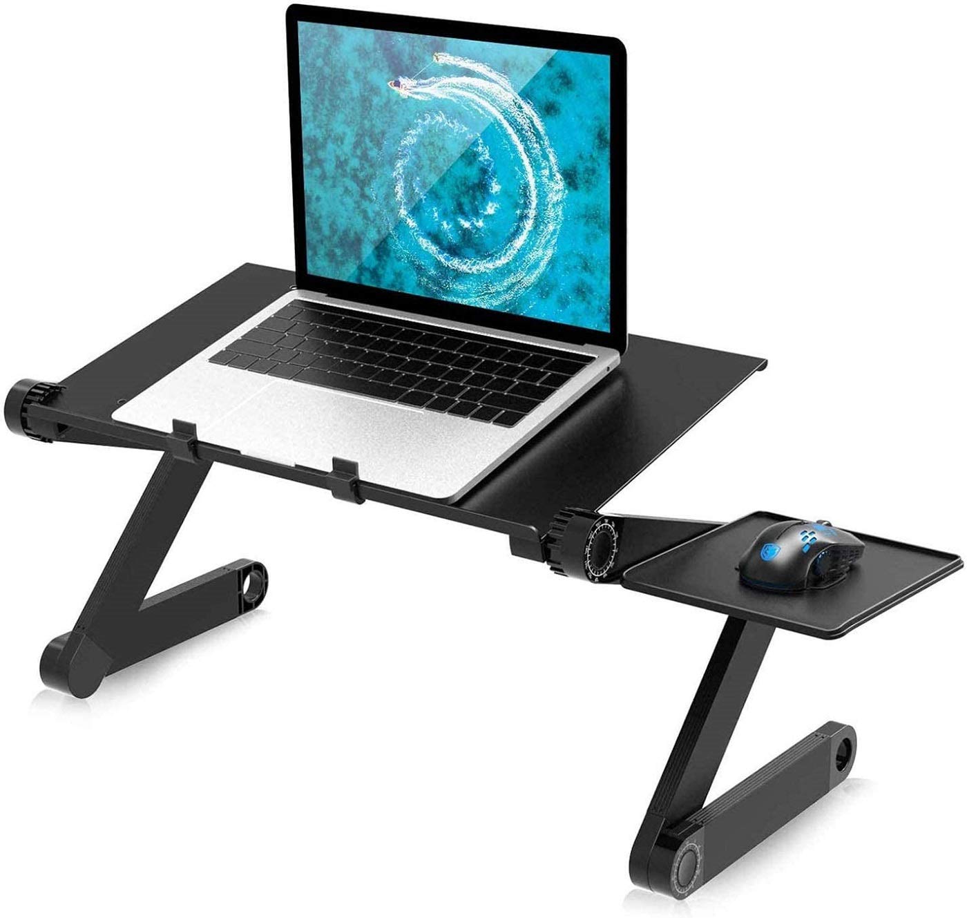 Mcmola Portable Laptop Desk Pc Sofa Stand Air Space Desk Laptop Stand Folding Table Laptop Table With Removable Mouse Tray & Anti-Slip Bar