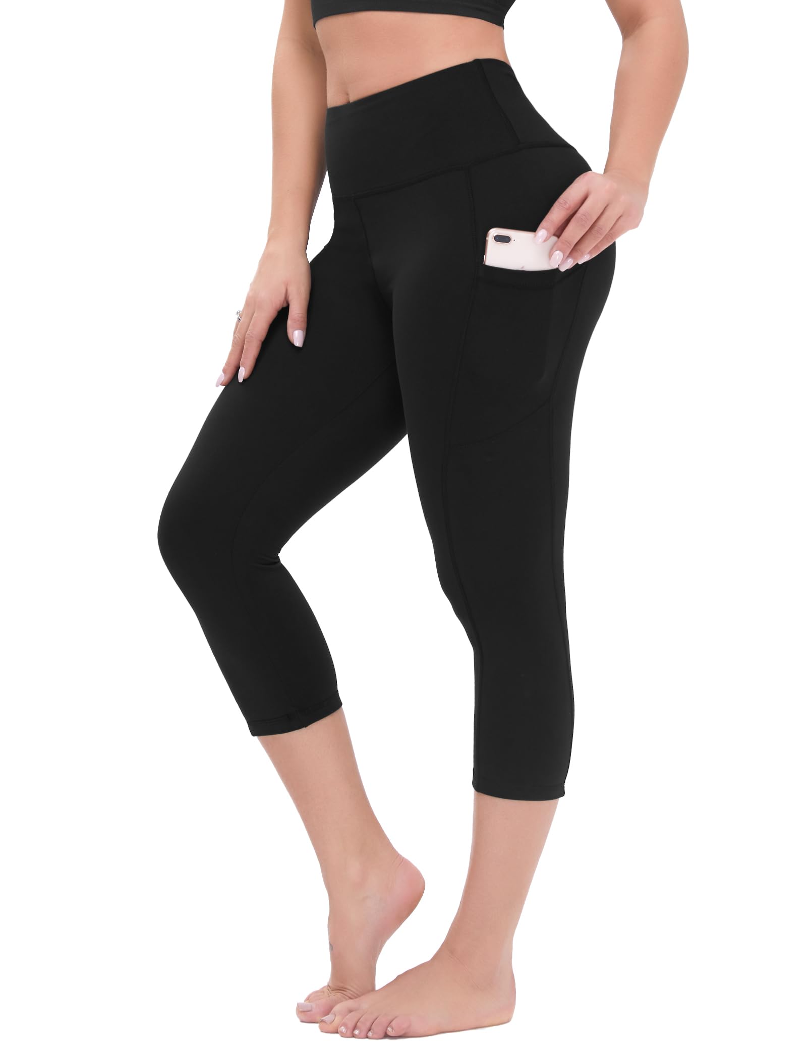 HLTPRO Leggings with Pockets for Women(Reg & Plus Size) - High Waist Tummy Control Yoga Pants with Pockets for Workout