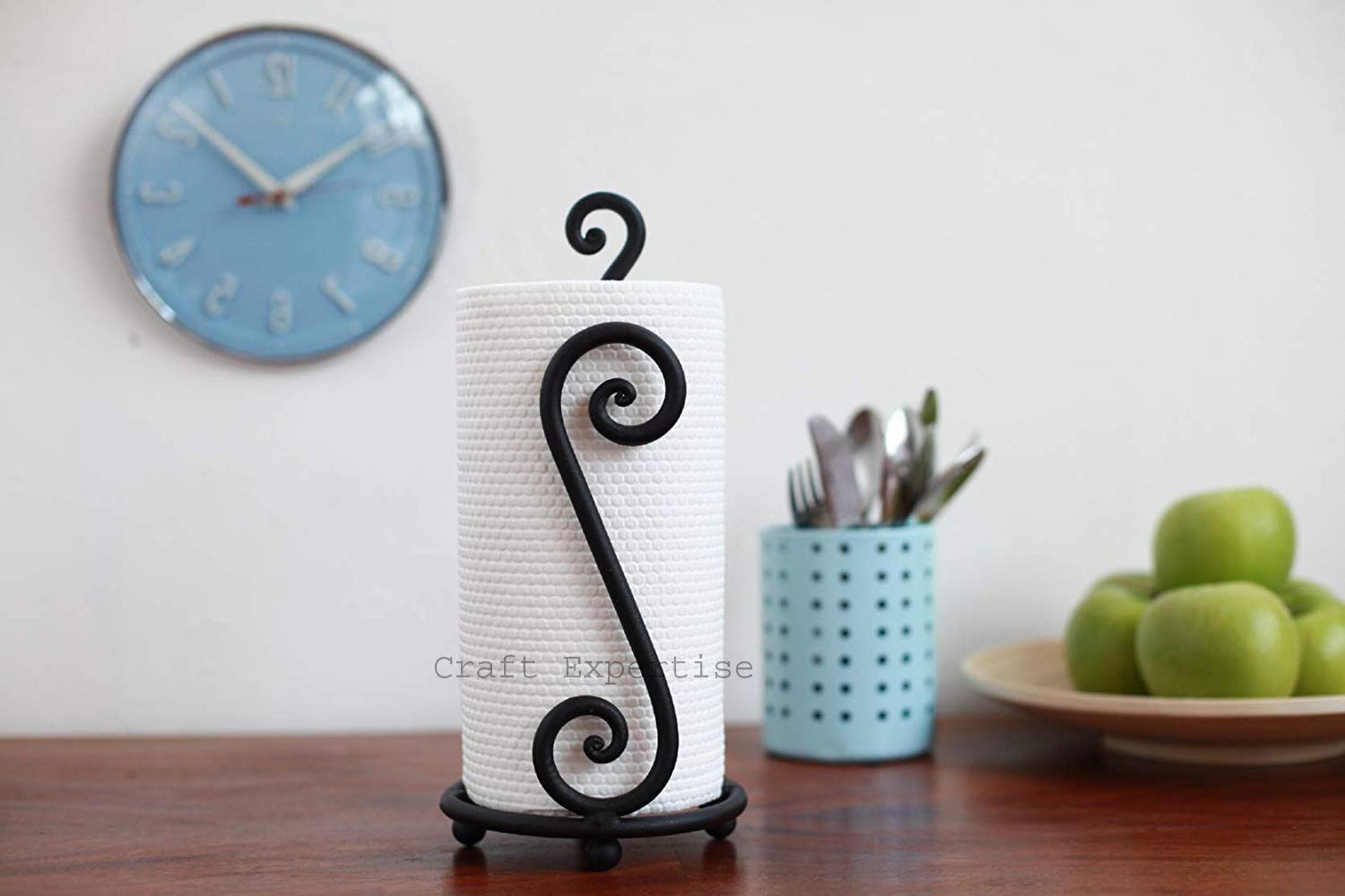 Craft Mshopr Double S Shaped Wrought Iron Tissue roll Holder One-Handed Tear Paper | Tissue Paper Holder | Paper Towel Holder | Napkin roll Hand (S-Napkin)