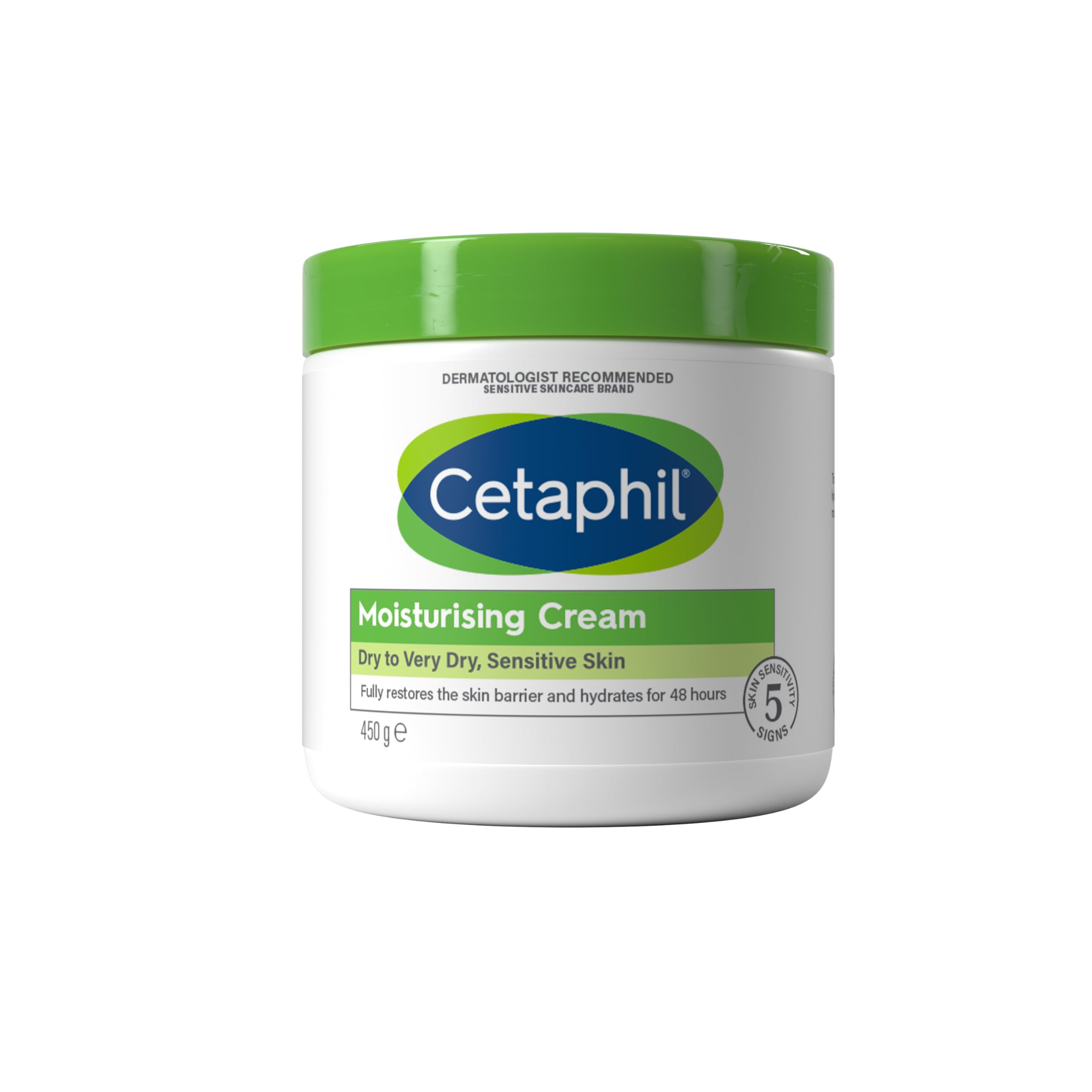 Cetaphil Body Moisturiser, 450g, Moisturising Cream For Dry to Very Dry, Sensitive Skin, With Niacinamide & Vitamin E