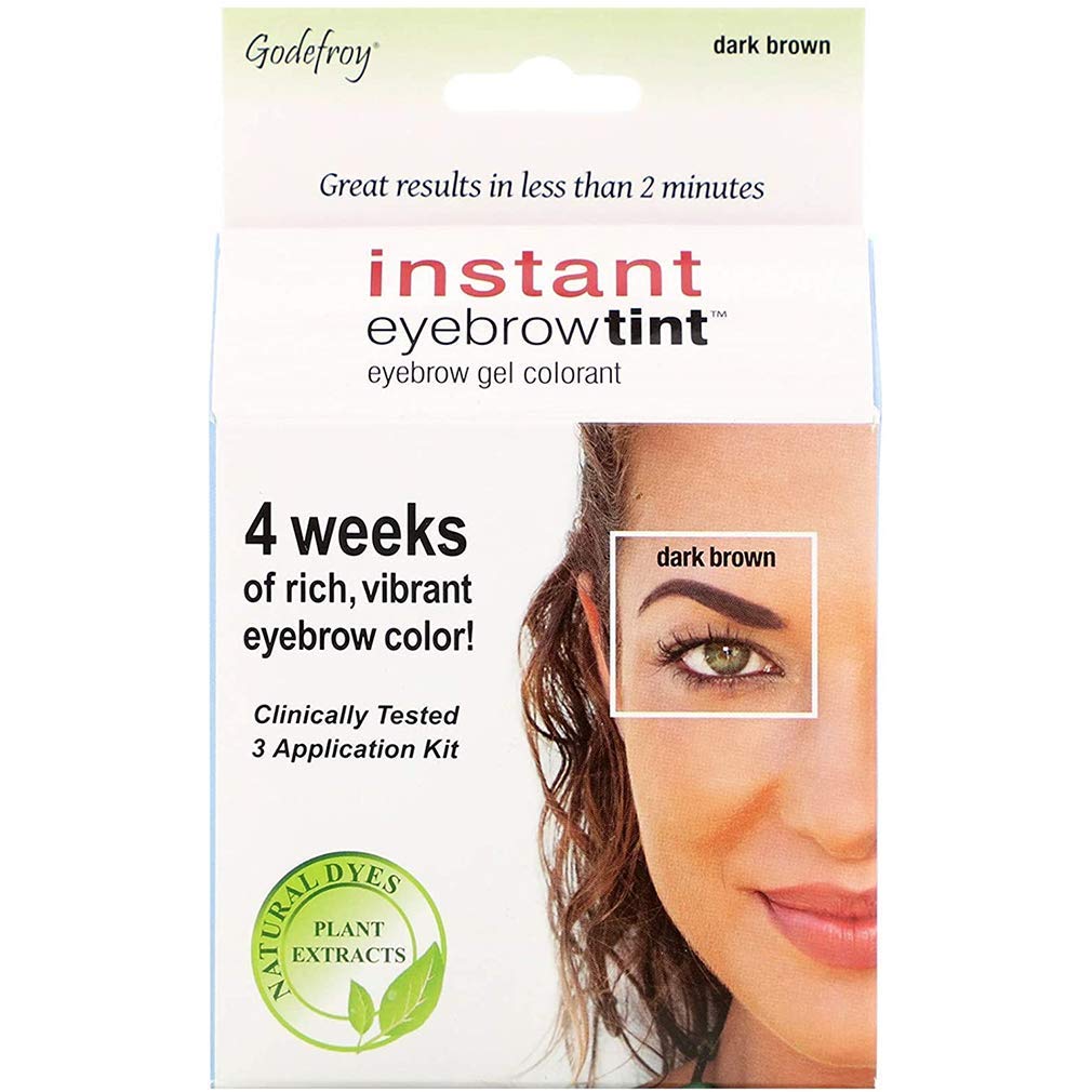 GodefroyInstant Eyebrow Tint Botanicals 3 Applications Included, Dark Brown