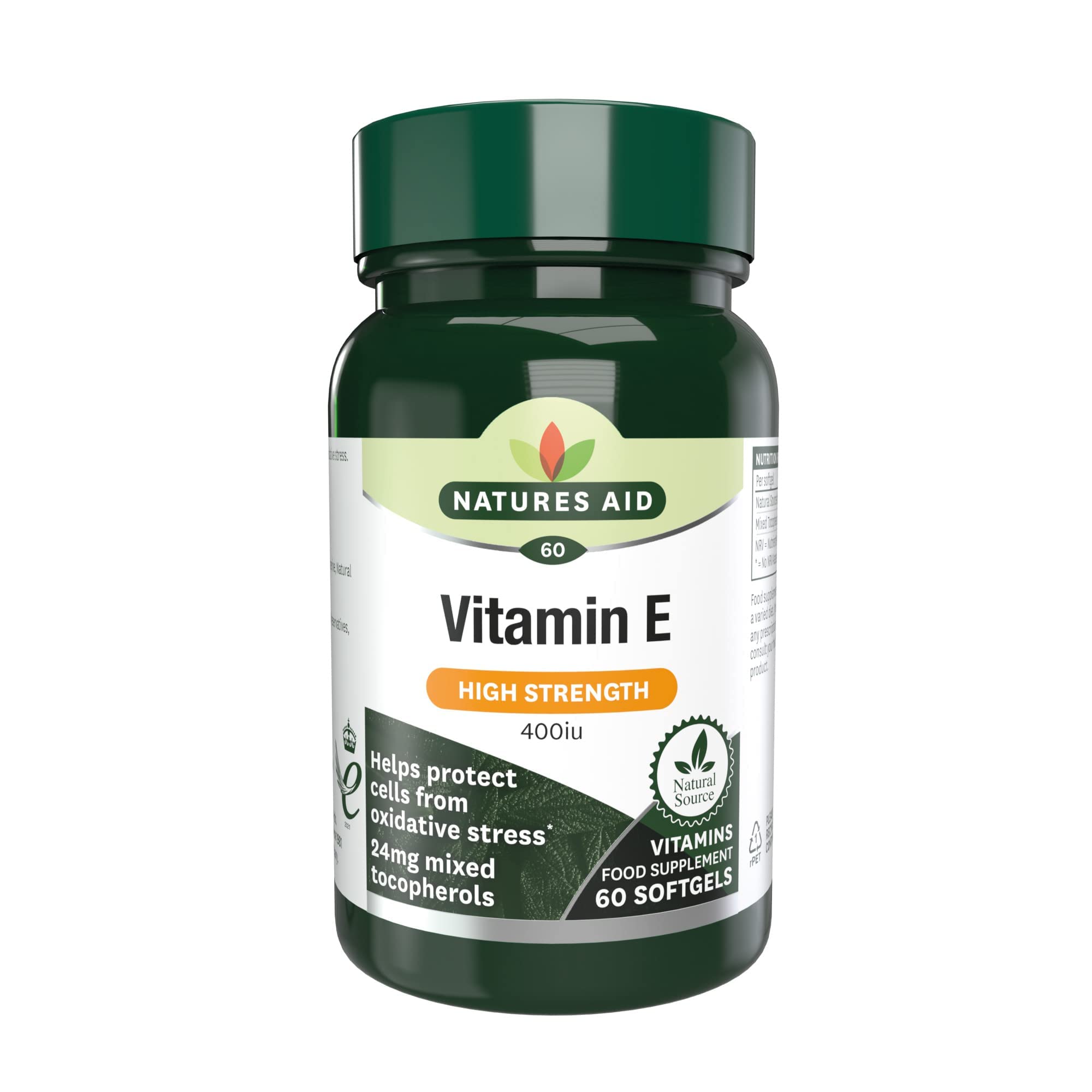 Natures Aid Aid 400iu Vitamin E - Pack of 60 Capsules