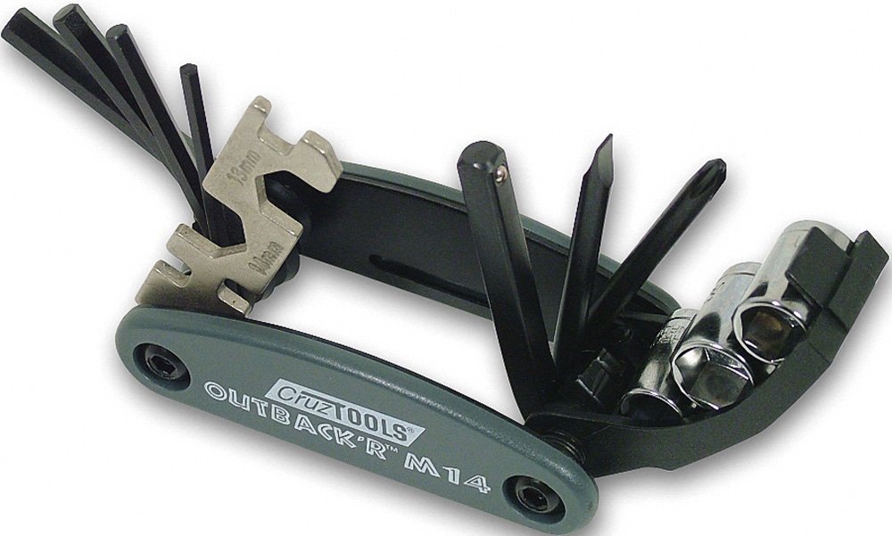 Cruztools OM14 Folding Metric Multi-Tool for Moto, ATV, UTV, PWC, Snow, Black