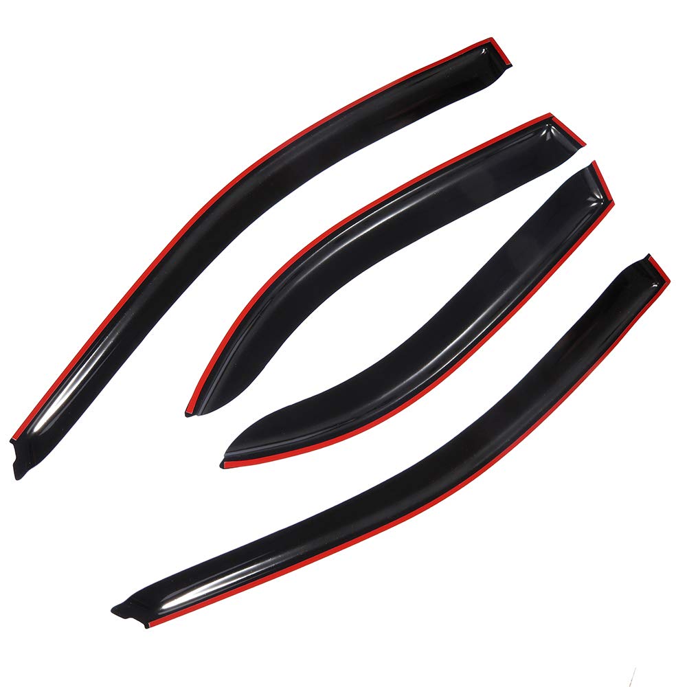 OCPTY 4Pcs Tape on Window Visor fit for 2002-2006 for Toyota Camry Side Window Deflector Rain Shade Visors