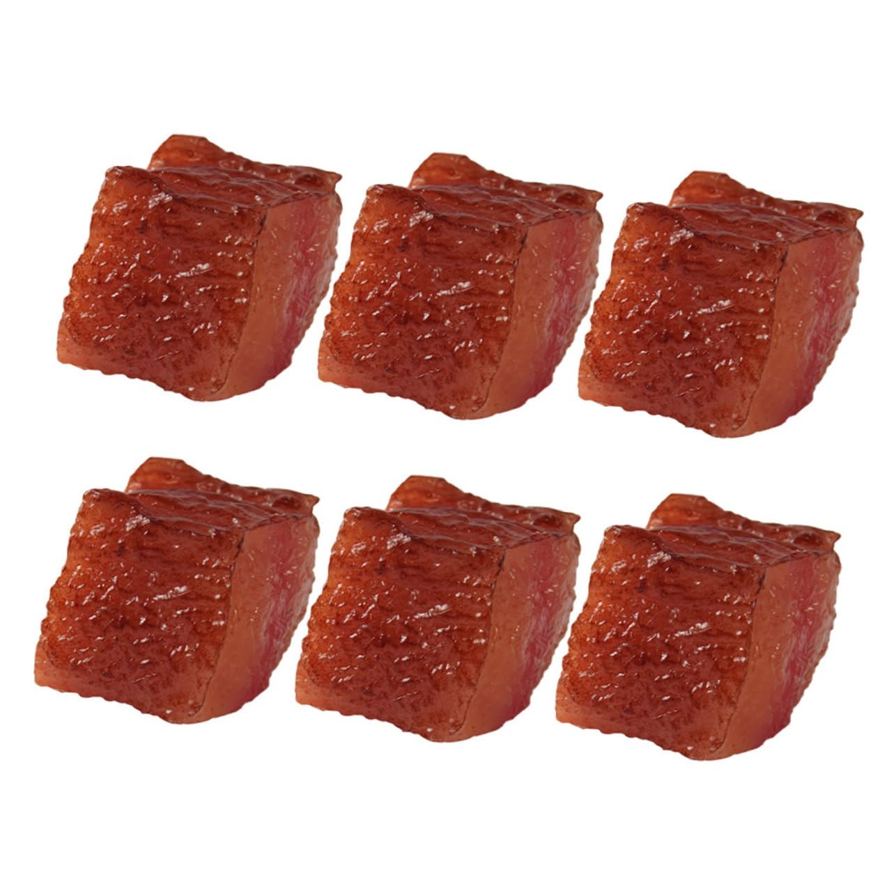 HEMOTON 6pcs Simulated Beef Nuggets Fake Meat Festival Decoration Fake Cooked Meat Fake Food Meat Decoration Artificial Meat Prop Beef Block Model Western Kitchen Decor Beef Model Pvc