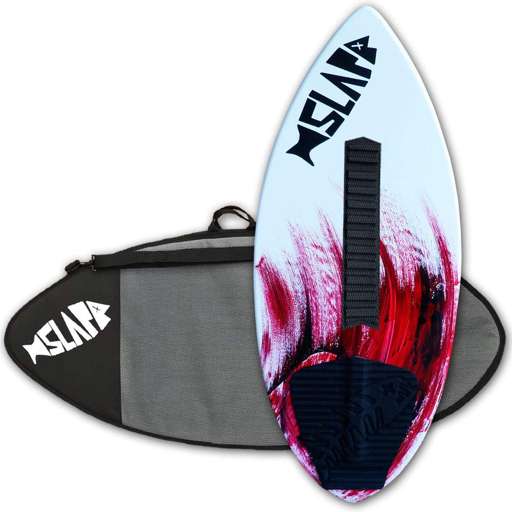 Slapfish Skimboards 52" Fiberglass & Carbon - No Rider Weight Limit - with Traction Deck Grip - Kids & Adults - 4 Colors…