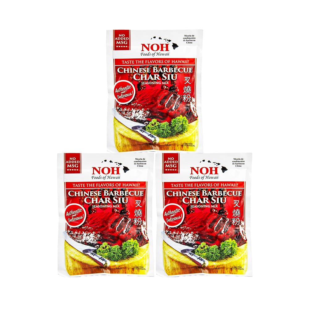 NOH Foods of Hawaii four serving seasoning packets 1.5 oz Pack of 3 Taste the flavor of Hawaii with each unique and famous meal (Char Siu)