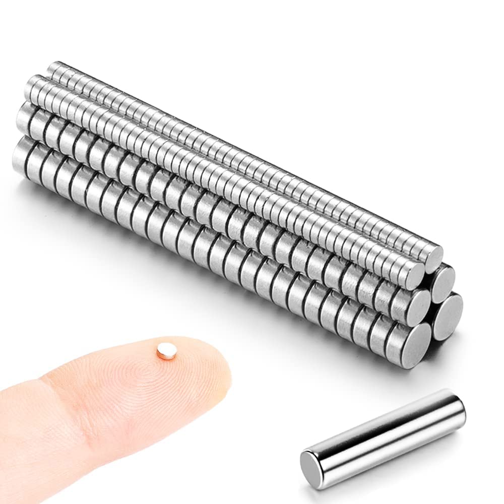 200 MEALOS Mini Magnets - 100pcs 3X1mm, 50pcs 4x2mm, 50pcs 5x2mm Neodymium Magnets Rare Earth Magnets - Tiny Thin Magnets