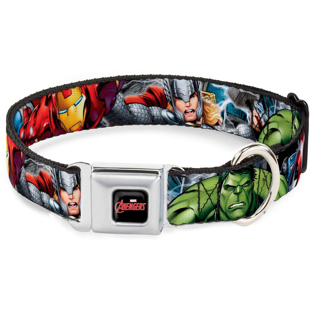 Buckle-Down DC-WAV012-M AVD Marvel Avengers Dog Collar, Medium/11-17"