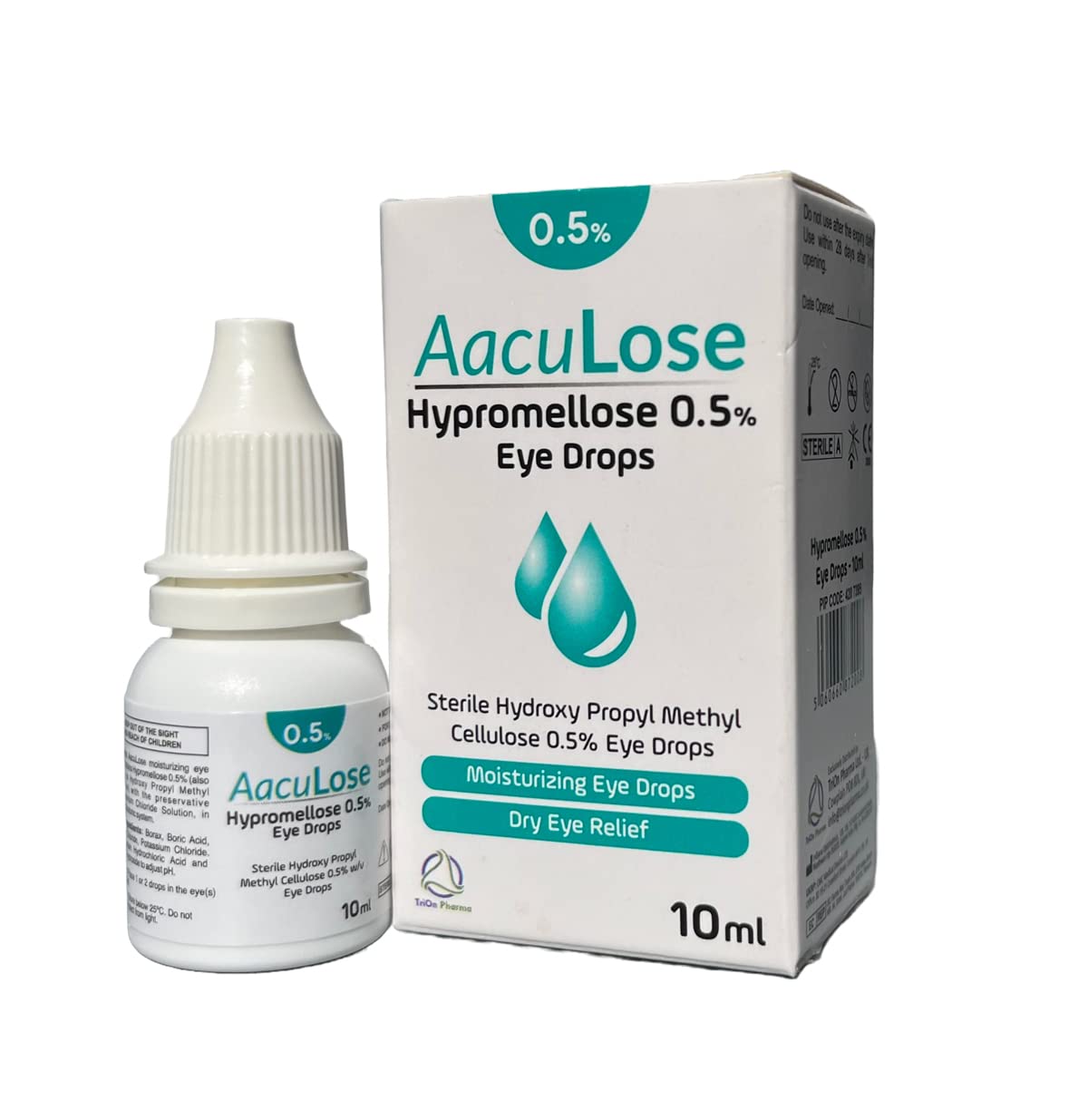 AacuLose Eye Drops to moisten Dry Eyes with 0.5% Hypromellose, Eye Drops for Long Lasting Relief, Suitable for Dry Eyes affected by Environmental Factors (10ml – Pack of 1)