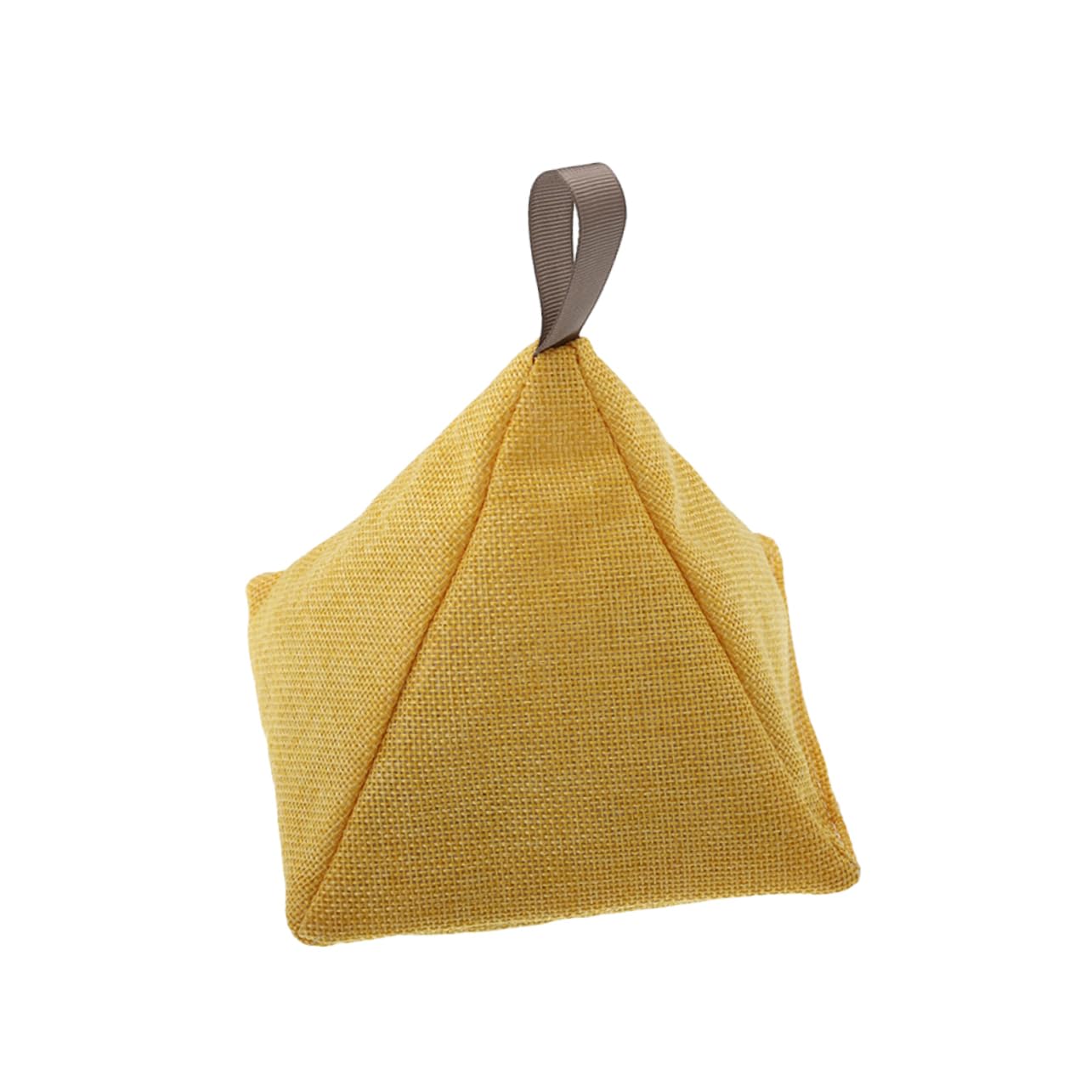 CabilockBamboo Charcoal Bag Pyramid Burlap Charcoal Pouch Deodorizer for Wardrobe New House Odor Remover for Car Air Purifying Bag Yellow