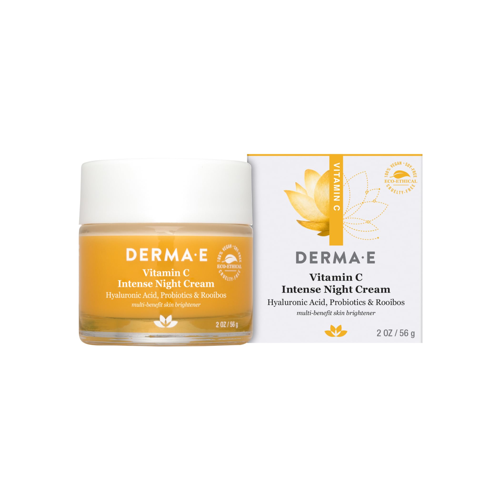 Derma EVitamin C Intense Night Cream – Brightening And Hydrating Facial Skin Renewing Cream – Anti-Aging Overnight Facial Moisturizer 2 Oz