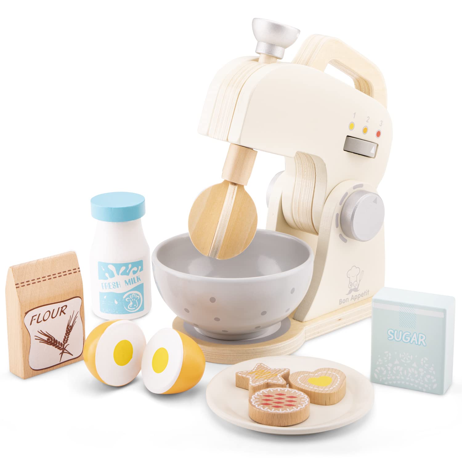 New Classic Toys Mixer Set, White