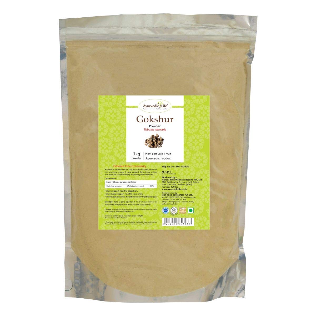 Ayurvedic LifeGokshur Powder - 1 kg