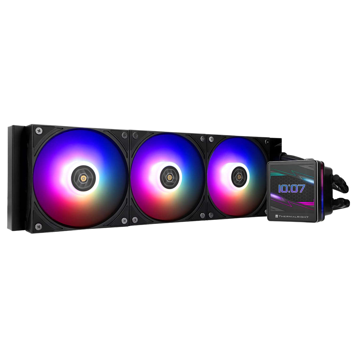 Thermalright Grand Vision 360 ARGB Black CPU AIO Cooler,PC 360 Specification Water Cooler System,IPS LCD Screen with 480x480 Resolution,for AM4/AM5&Intel LGA1700/1851,High Performance Pump