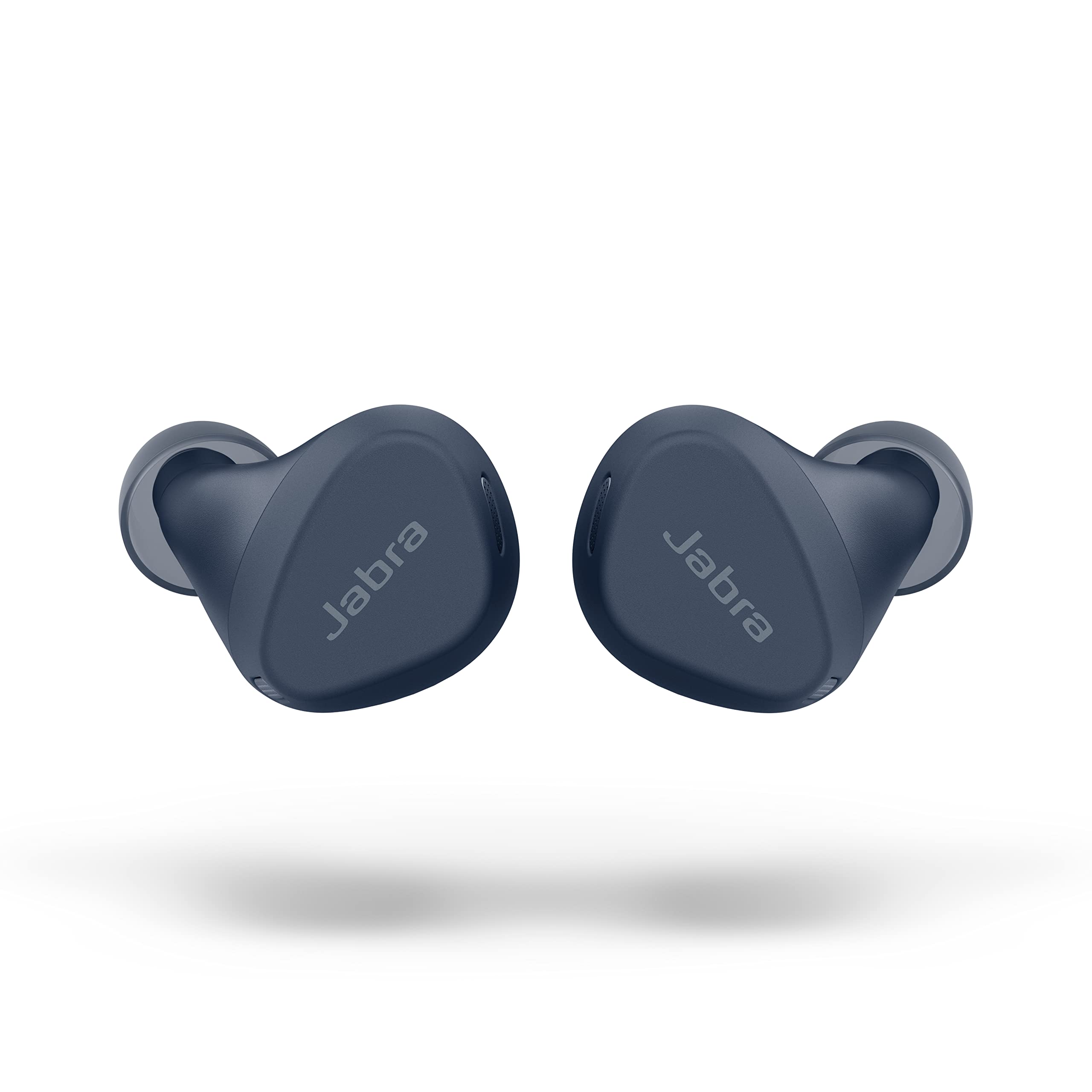 JabraElite 4 Active in-Ear Bluetooth Earbuds – True Wireless Earbuds with Secure Active Fit, 4 Built-in Microphones, Active Noise Cancellation and Adjustable HearThrough Technology – Navy