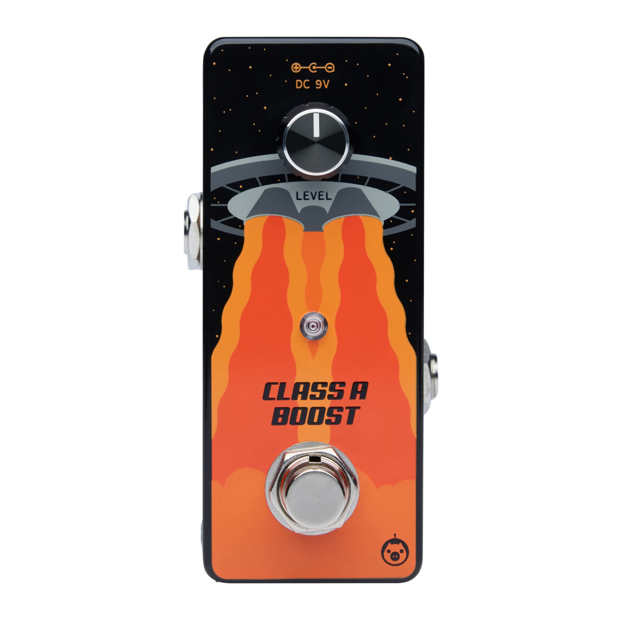 PigtronixClass A Boost, Forward-Feed, Superior-To-Noise Performance, Warms Tones Pedal (Black/Orange)