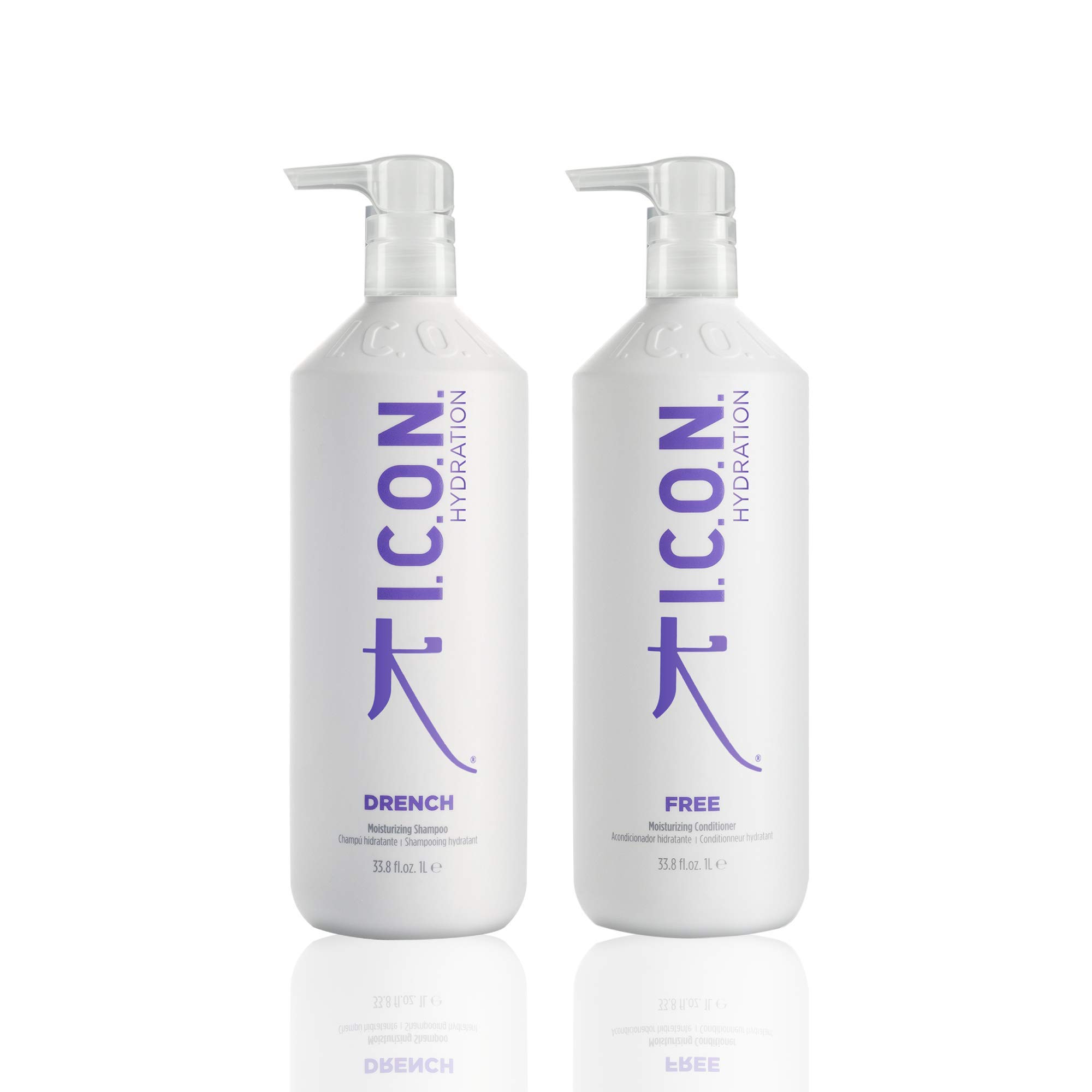 K I.C.O.N Drench Shampoo 33.8oz + Free Conditioner 33.8oz (Combo Set) by USA