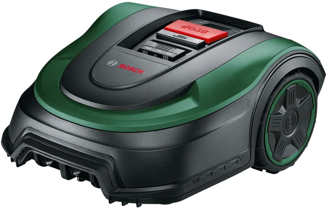 Bosch Home and Garden Robotic Lawnmower Indego S 500 (with 18V Battery, Docking Station Included, Cutting Width 19 cm, for lawns of up to 500 m², in Carton Packaging)