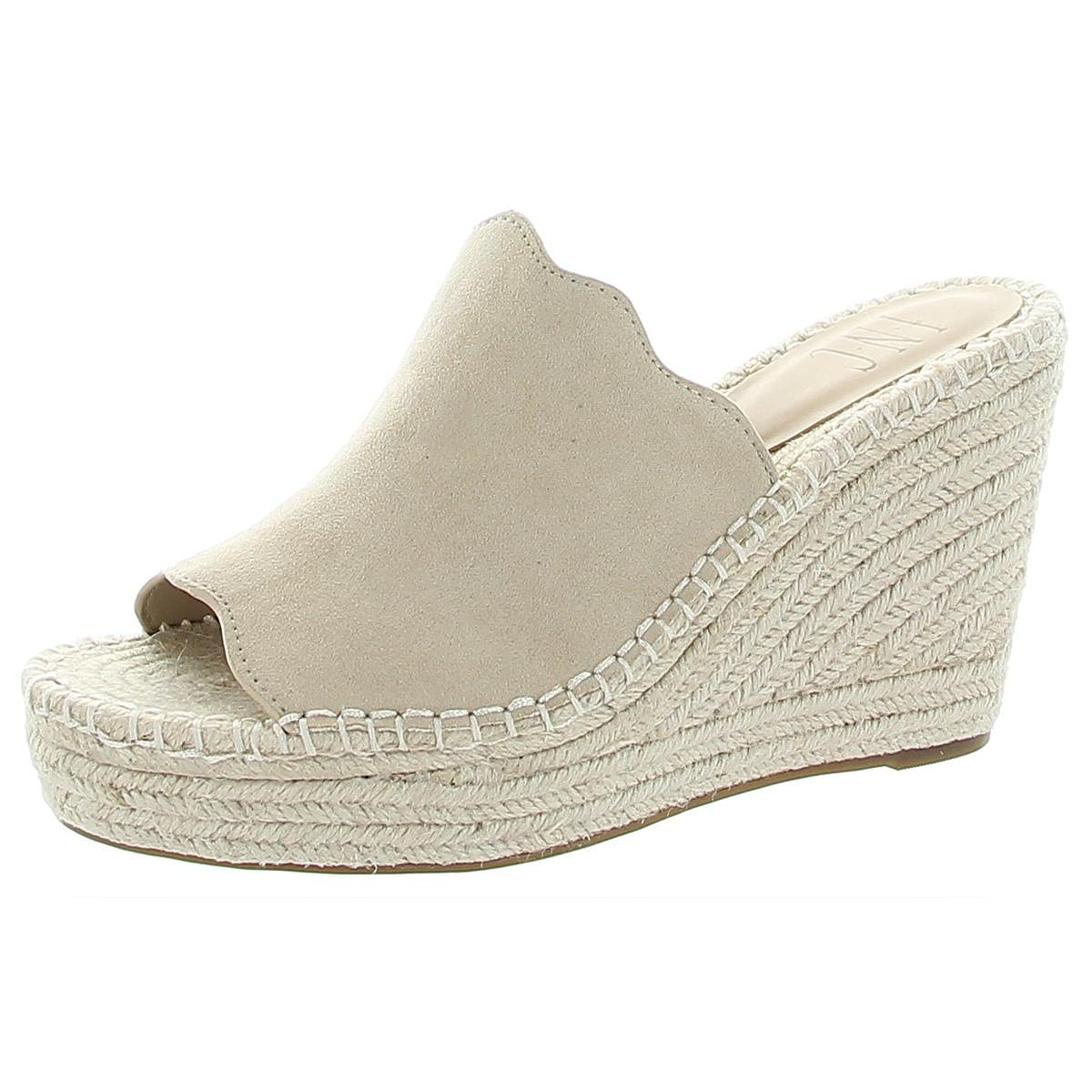 IncWomens Camile Suede Slip On Espadrille Heels