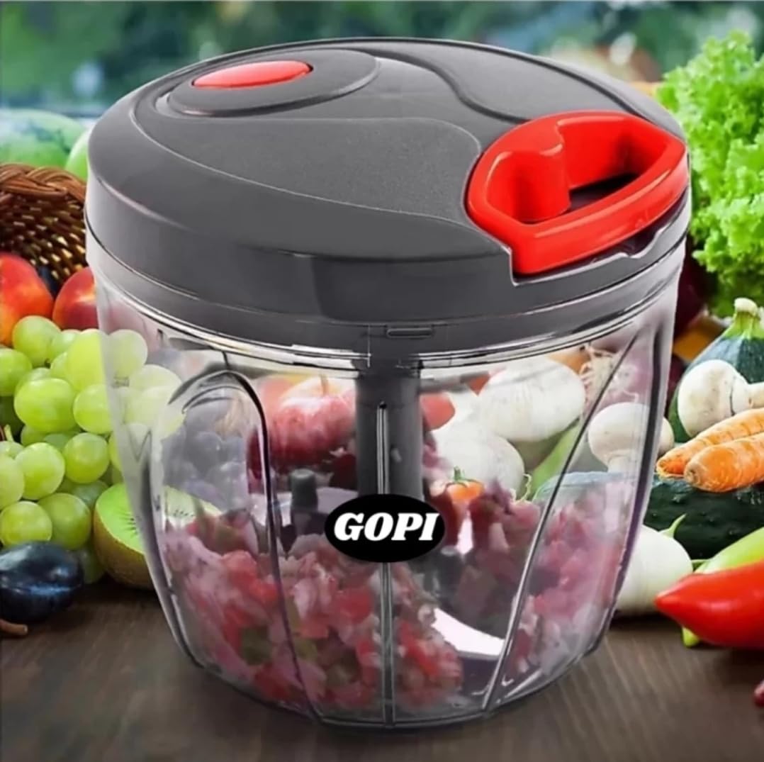 GOPI Big Size Summer Color Dori Handy Manual Quick Vegetable & Fruit Chopper (1 XXL, 1000ml)