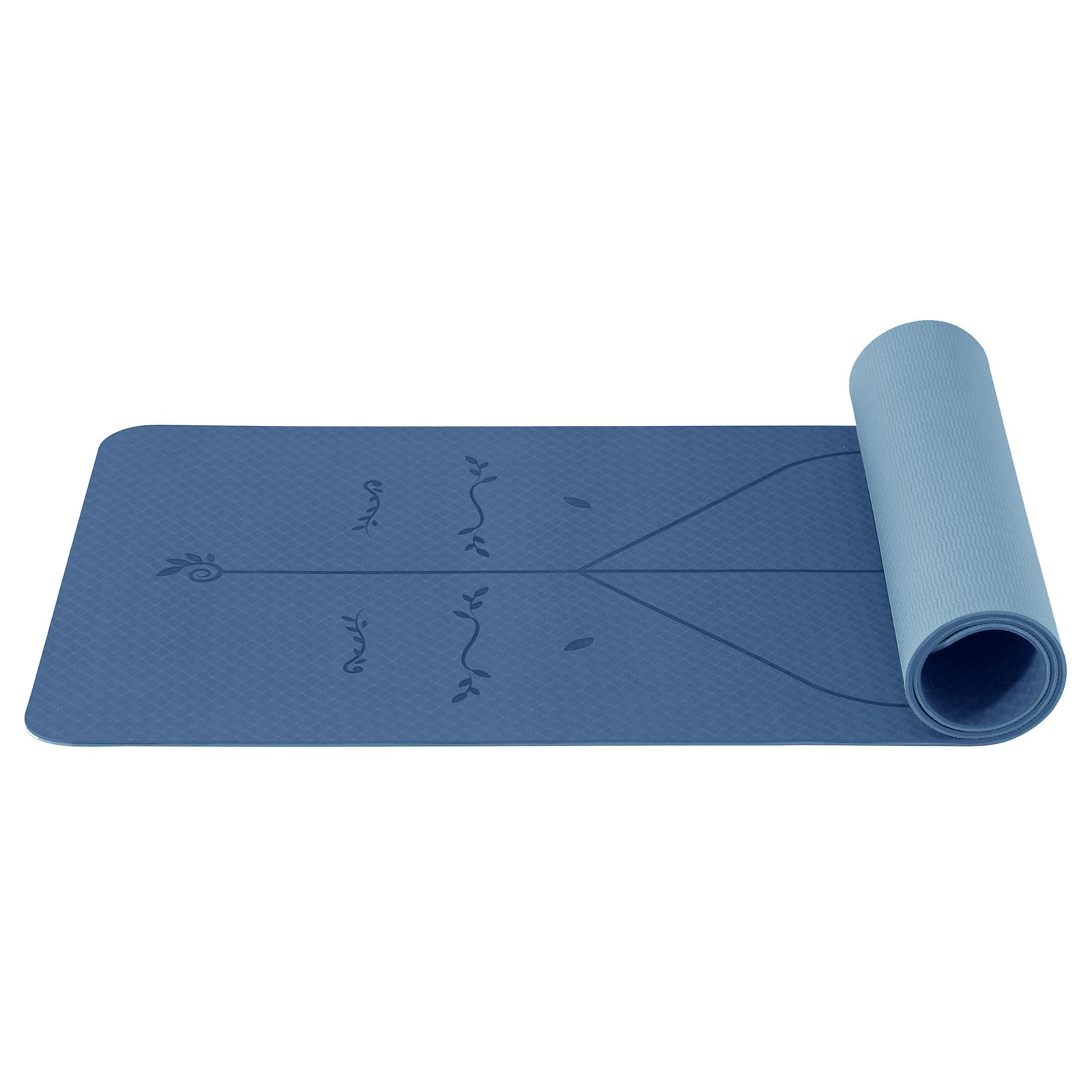 Good Nite Yoga Mats 6 mm Yoga Mat Gymnastics Mat TPE Sports Mat Non-Slip Fitness Mat Training Mat Pilates Mat for Yoga Pilates Training 183 x 61 x 0.6 cm