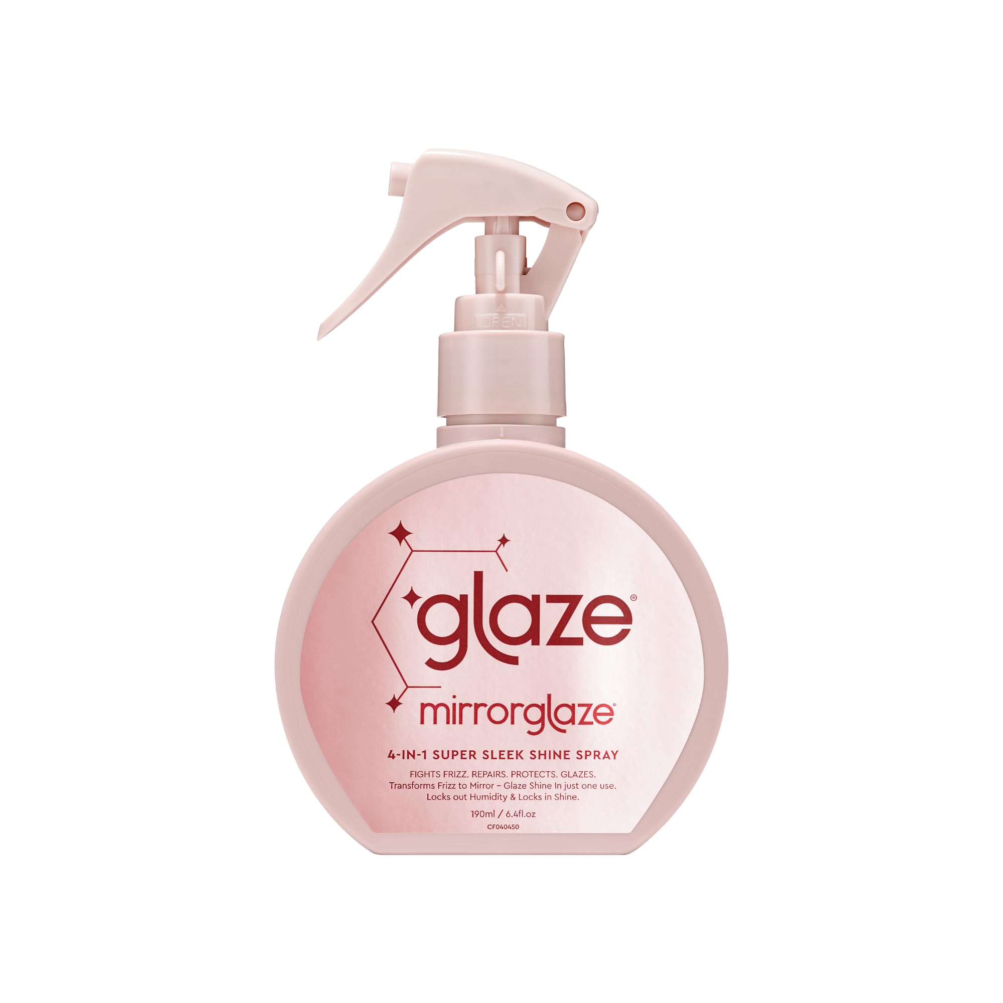 glaze MirrorGlaze Super Sleek Hair Shine Spray – Transforms Frizz to Glass-Like Shine, Protects from Heat, Blocks Humidity + Repairs Bonds – 6.4 oz