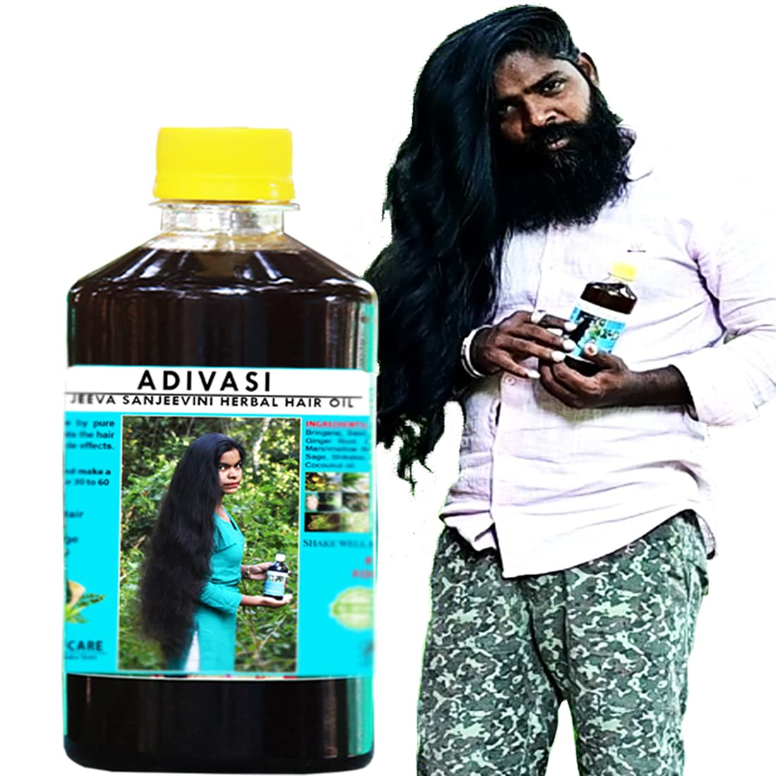 Adi Sri MaruthiAdivasi Jeeva Sanjeevini Hair Oil Made By Pure Adivasi Ayurvedic Herbs 500 Ml (Pack Of 1)