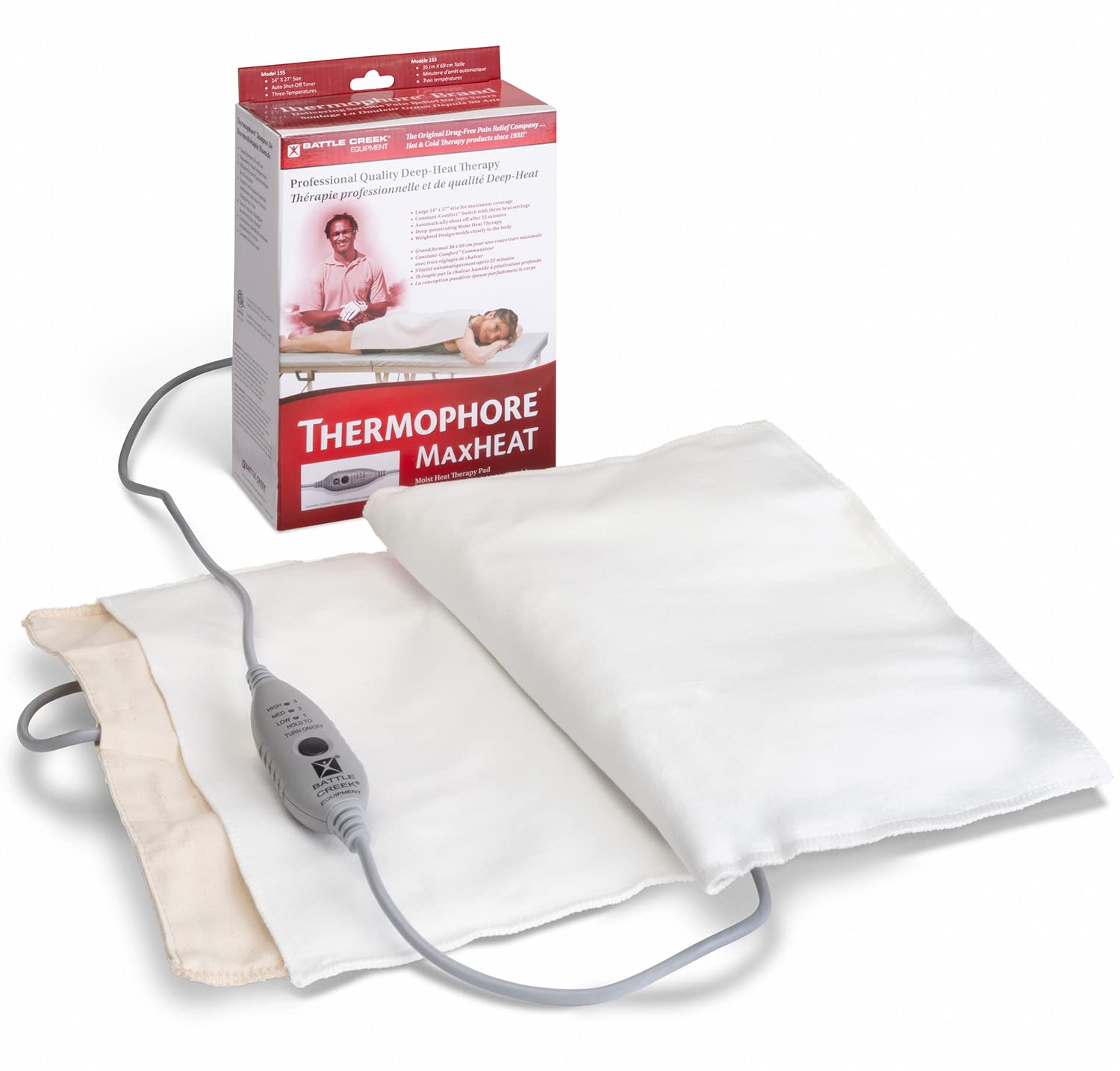 ThermophoreMaxHeat Deep-Heat Therapy, Large, Standard 14" x 27" (Auto-Switch)