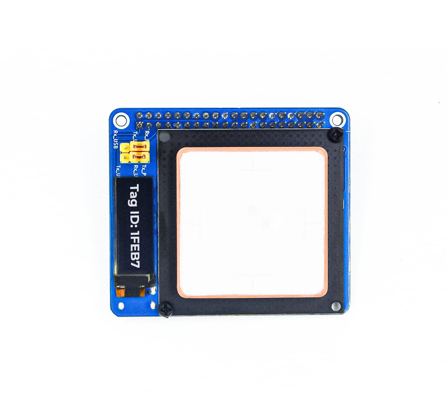 sb componentsUltra High Frequency UHF RFID Lite HAT for Raspberry Pi, Compact Low Power Consumption RFID Reader with 0.91” OLED Display, Read and Write RFID Board (US Version)