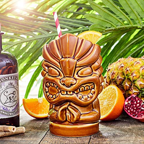 bar@drinkstuff Tiki Hands Mug 27.5oz / 780ml - Novelty Ceramic Hawaiian Themed Cup for Cocktails and Luau Parties