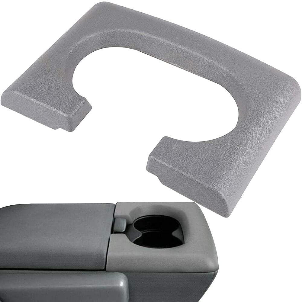 KKONE Center Console Cup Holder Armrest Pad Replacement Compatible with Ford F-150 2004-2014 (Grey)