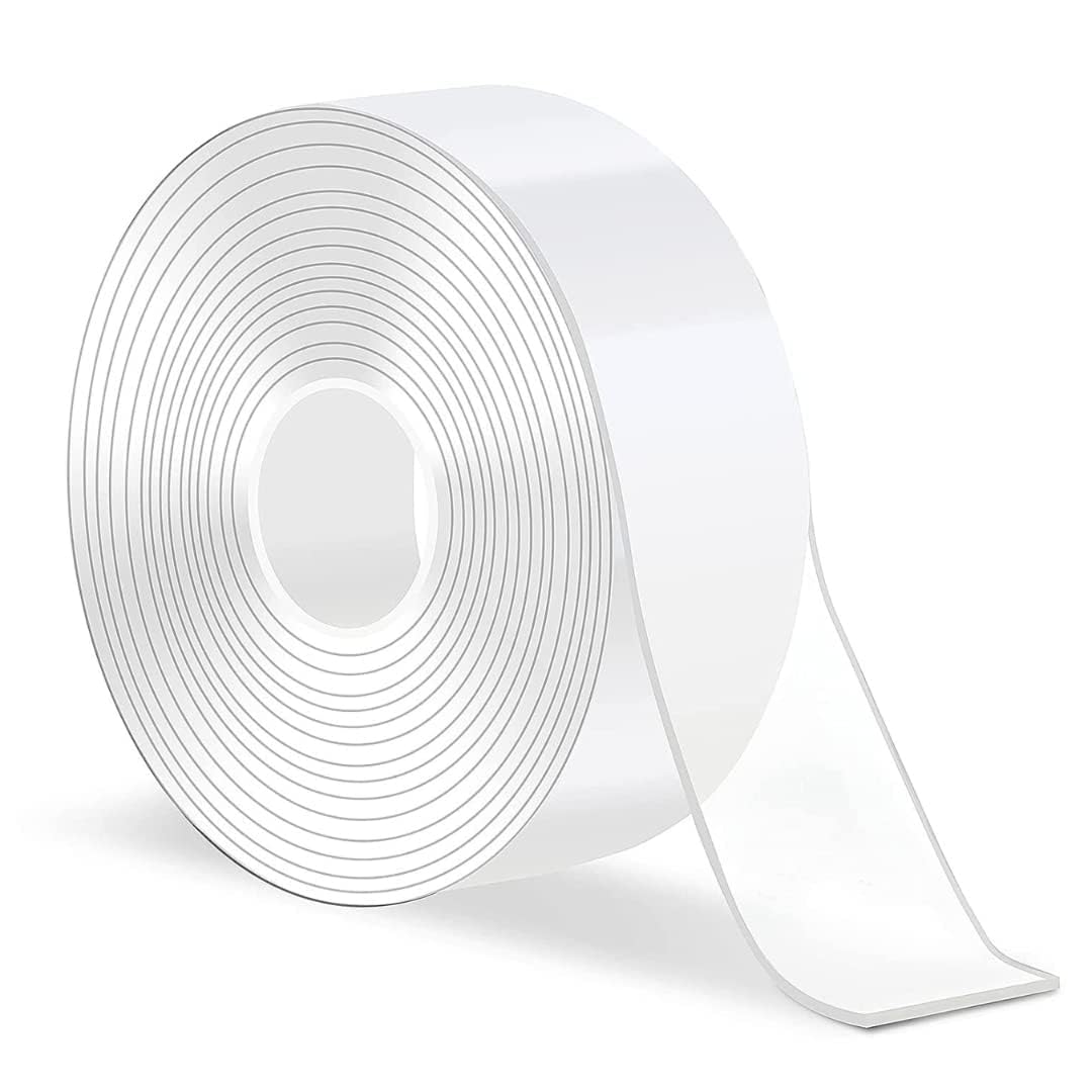 Double Sided, Heavy Duty, Waterproof Nano Mounting Tape, 9.85FT Length, 1.18IN Width, Multipurpose Adhesive Tape, Removable Sticky Poster Tape for Walls Decor Carpet(Clear)