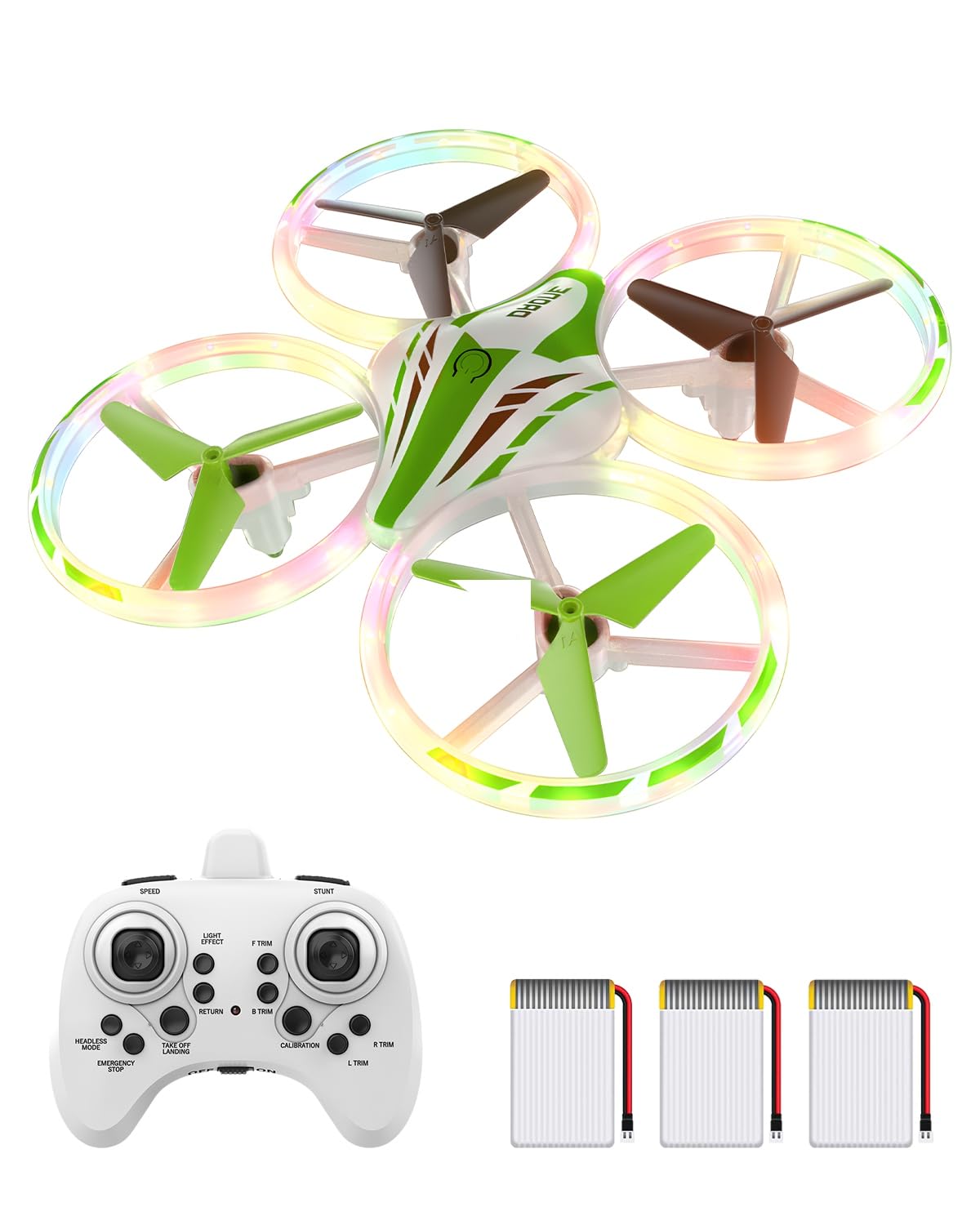 E-SMARTER Mini Drone for Kids with 5 Lighting Modes, 360° Flip & Roll Indoor Drone with One Key Take-off/Landing/Return, Emergency Stop, 3 Speed Settings, Christmas Gifts for Boys, Girls, Kids Toys