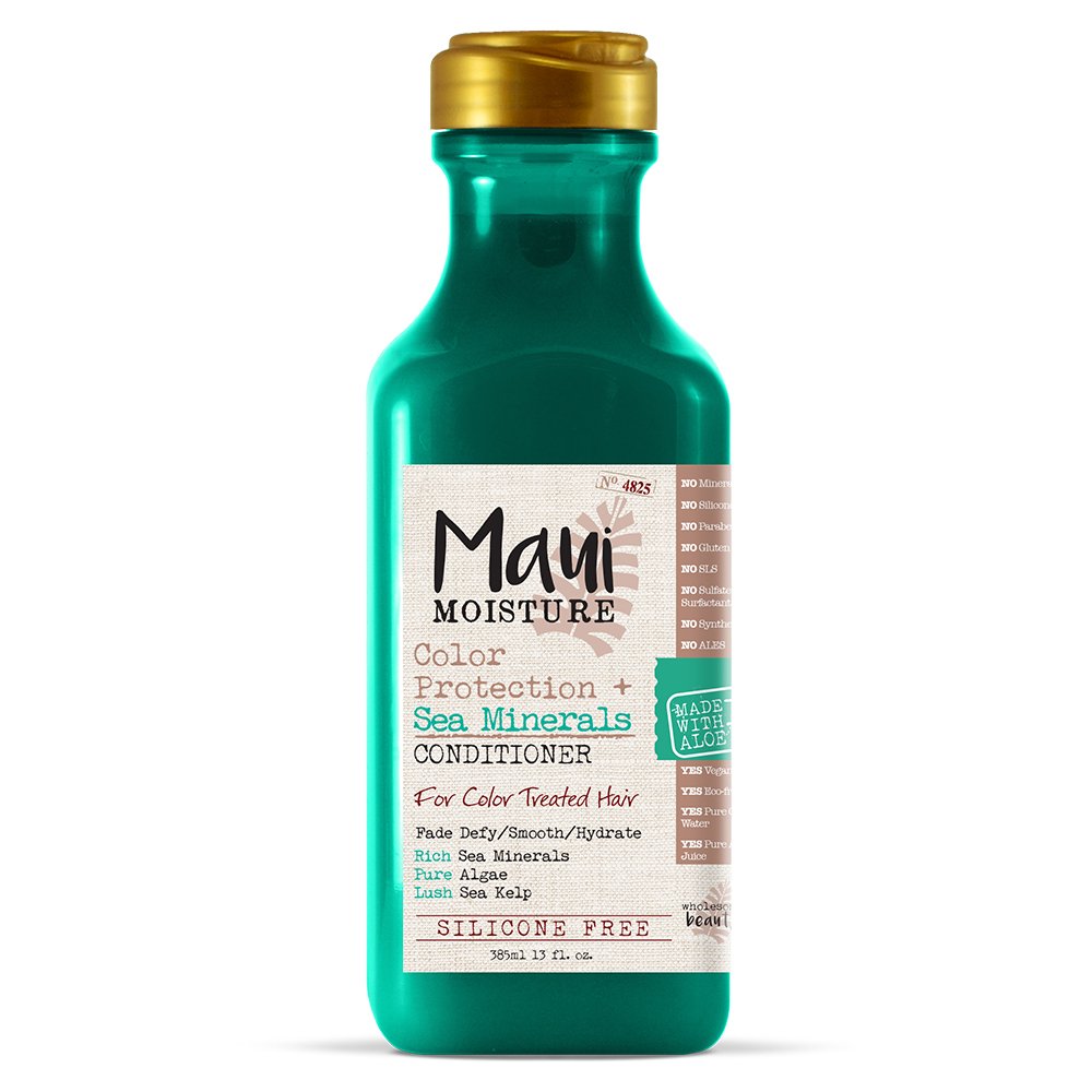 Maui Moisture Color Protect + Sea Minerals Conditioner for Color-Treated Tresses with Rich Sea Minerals, Pure Algae, and Lush Sea Kelp, Non-GMO 385 ml